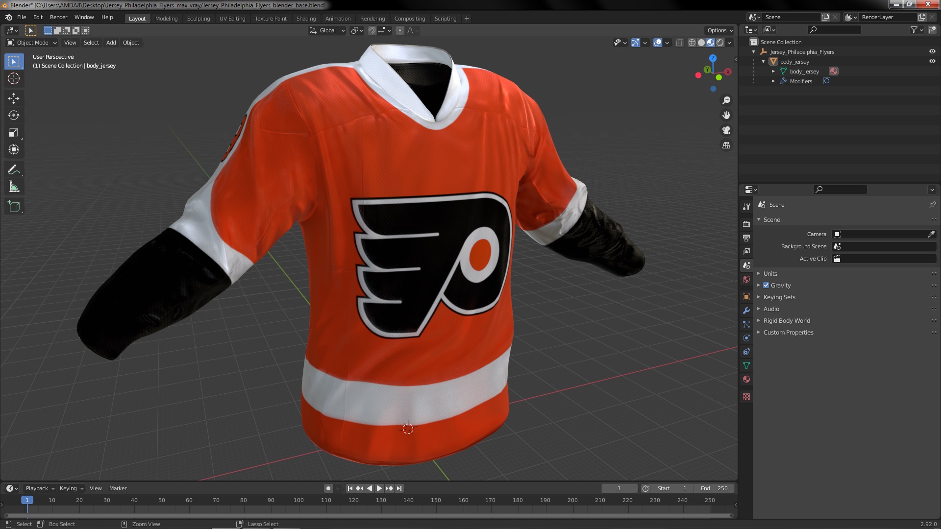 3D Jersey Philadelphia Flyers