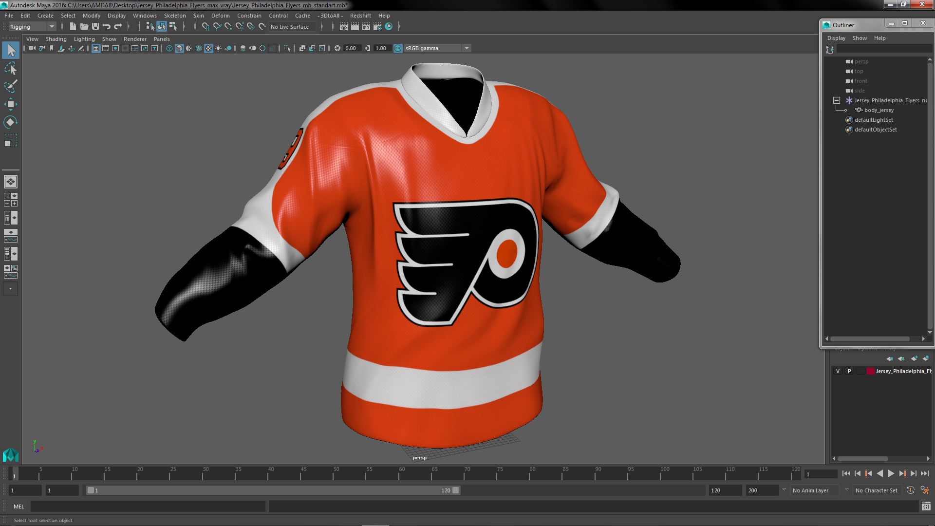 3D Jersey Philadelphia Flyers