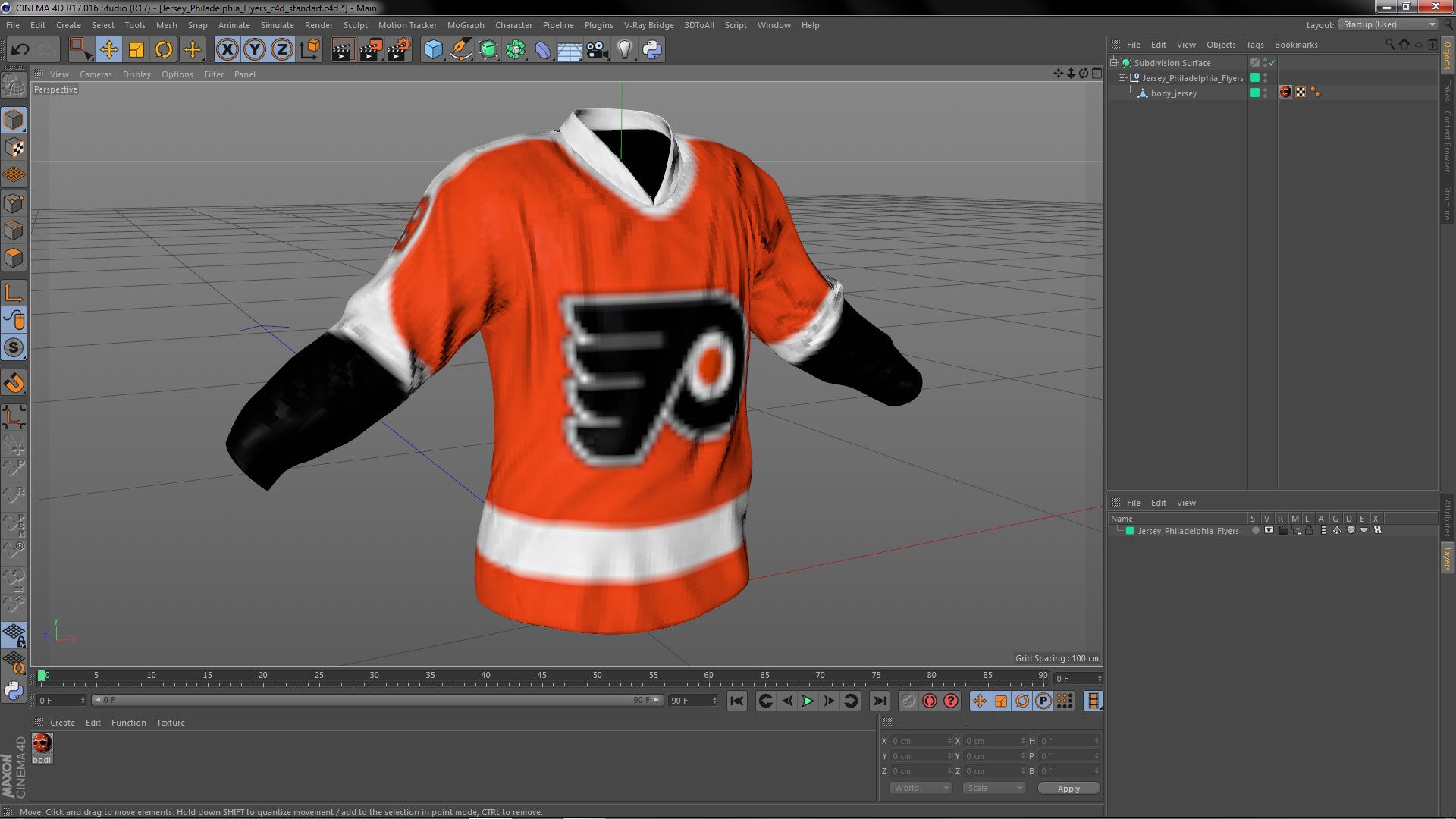 3D Jersey Philadelphia Flyers