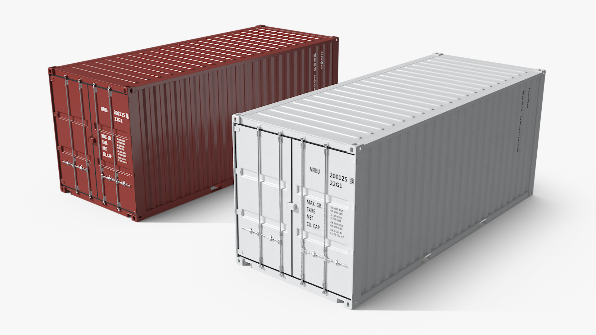 3D model Port Cargo Crane and Shipping Containers