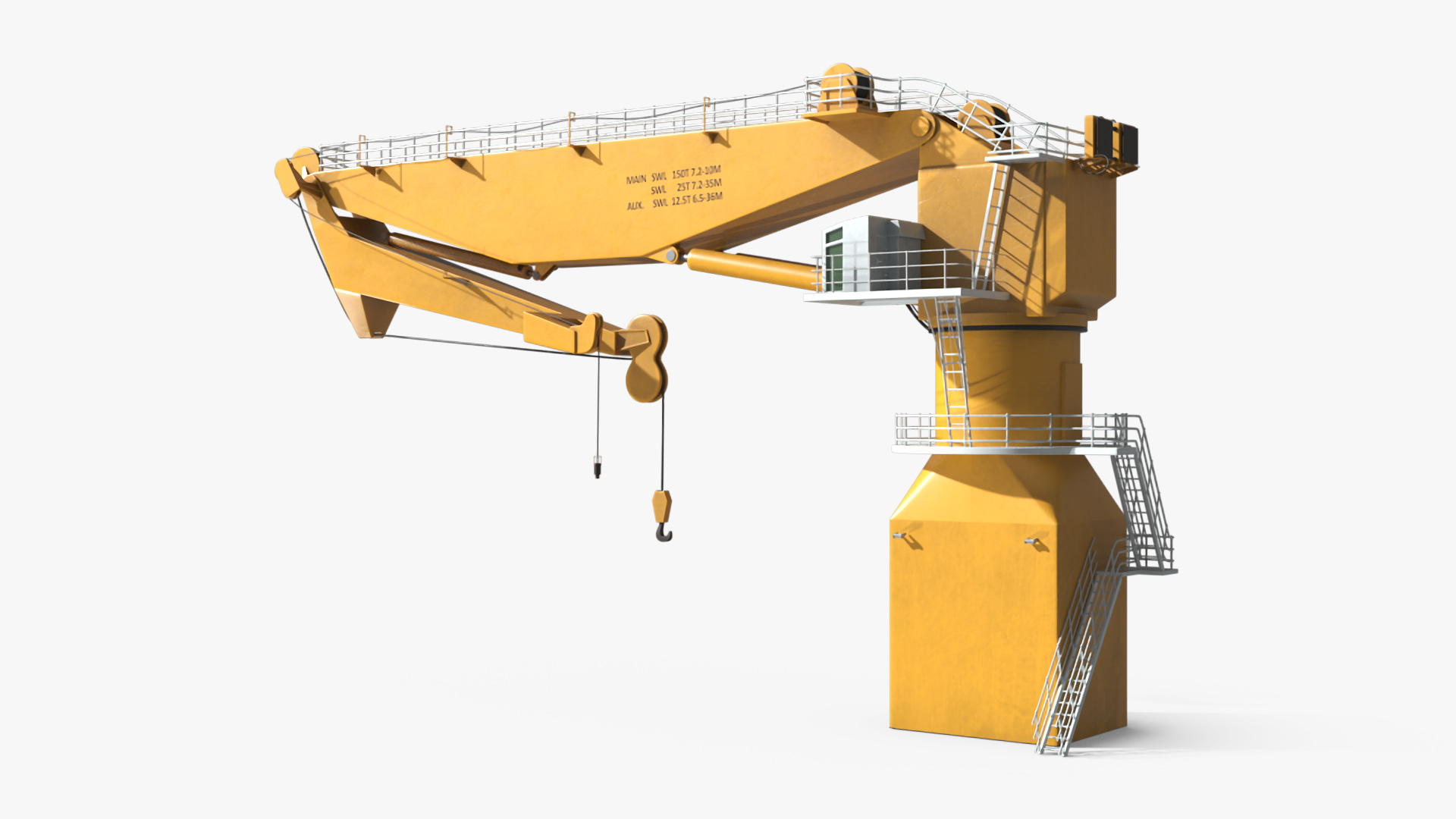 3D model Port Cargo Crane and Shipping Containers