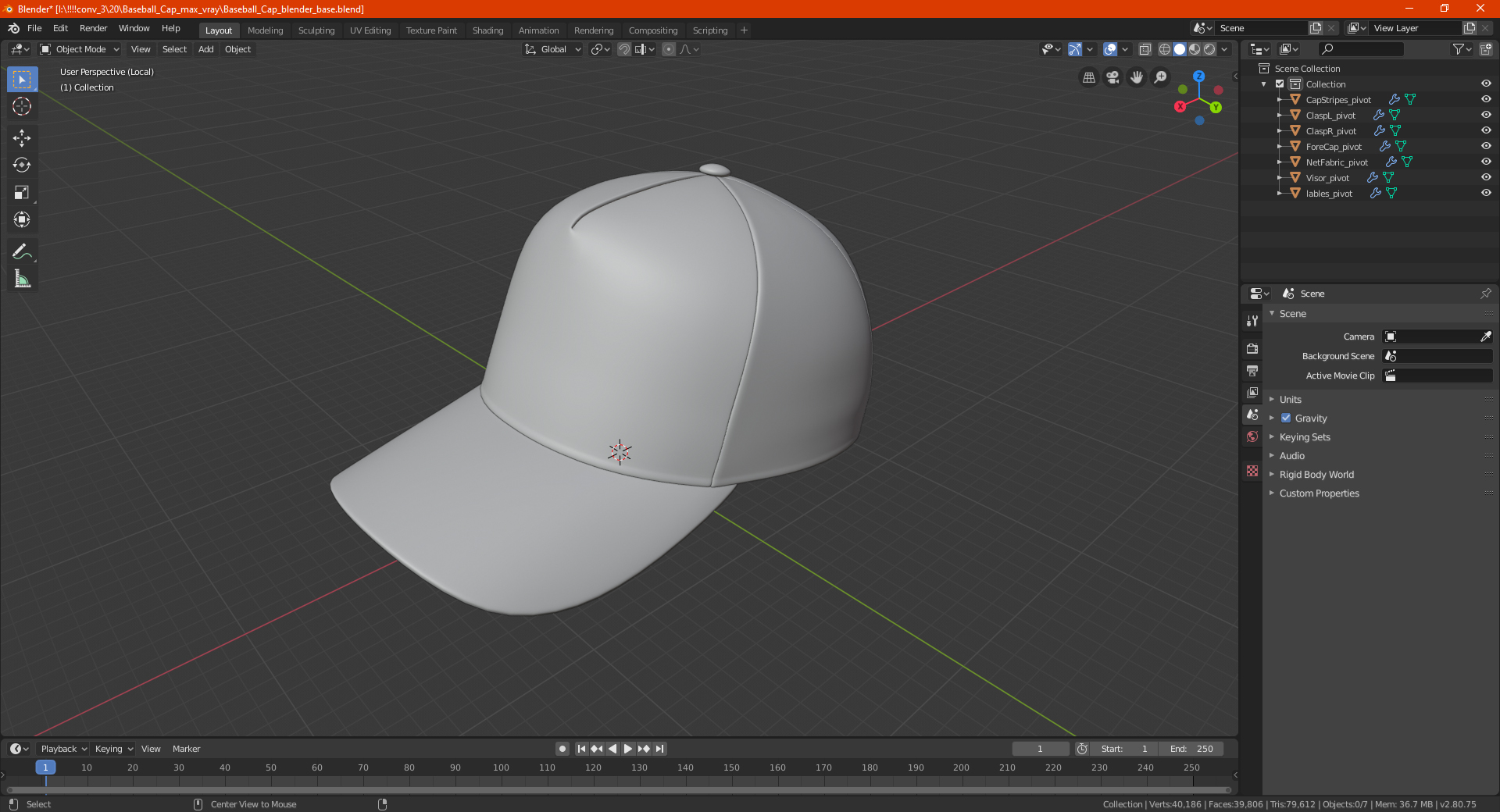 Baseball Cap 3D