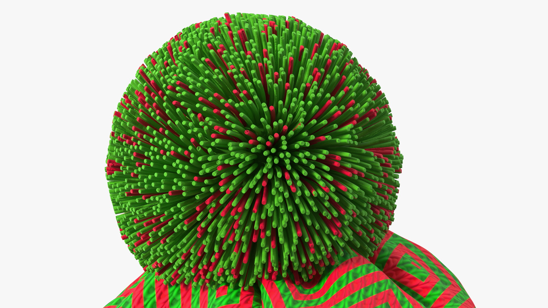 3D Winter Hat With Pompom Green model