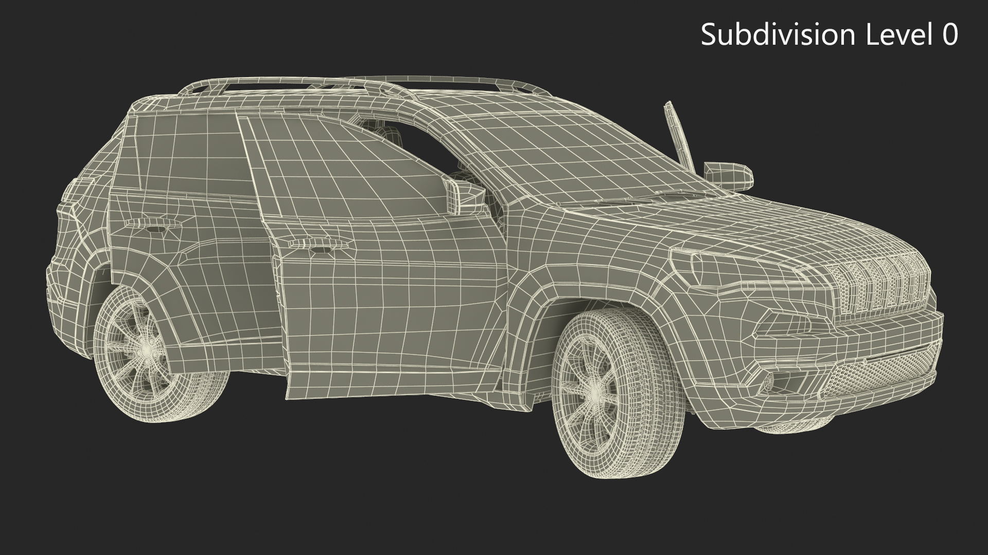 3D Modern SUV Rigged for Maya