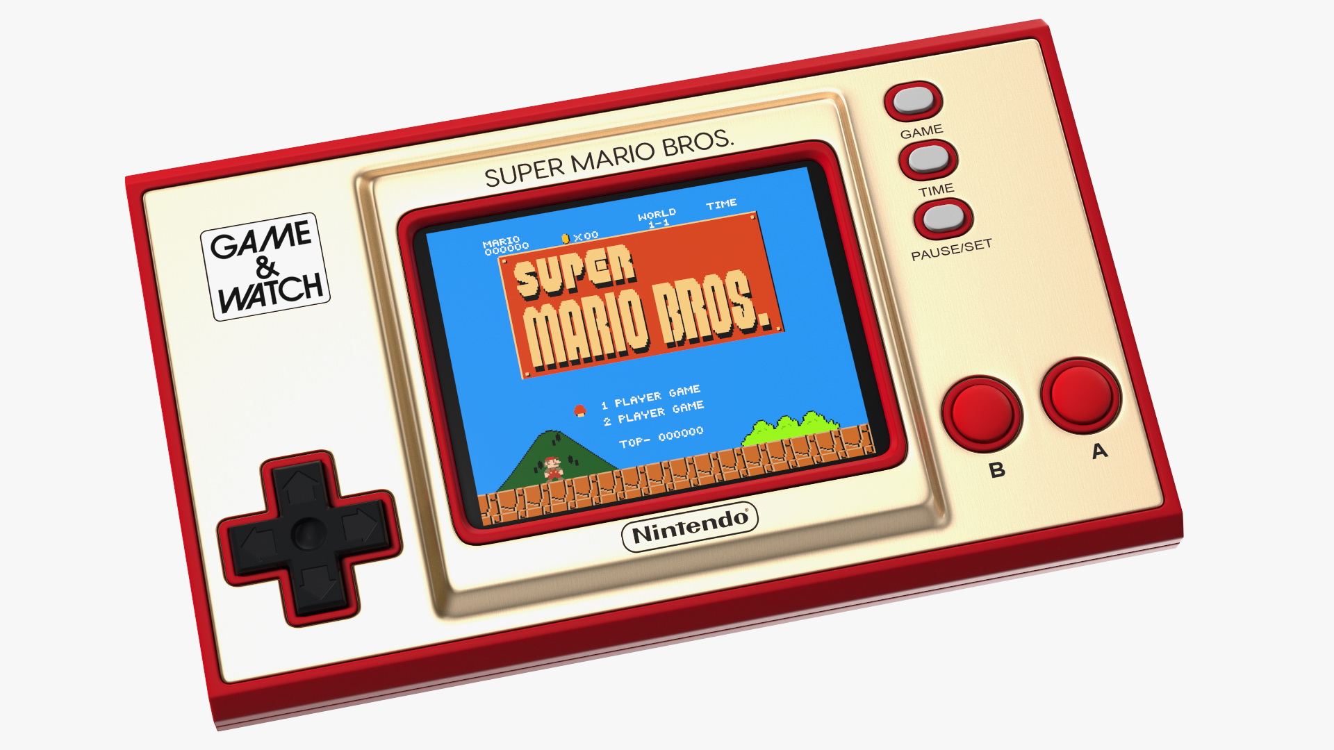 3D Nintendo Game and Watch Console Super Mario Bros model