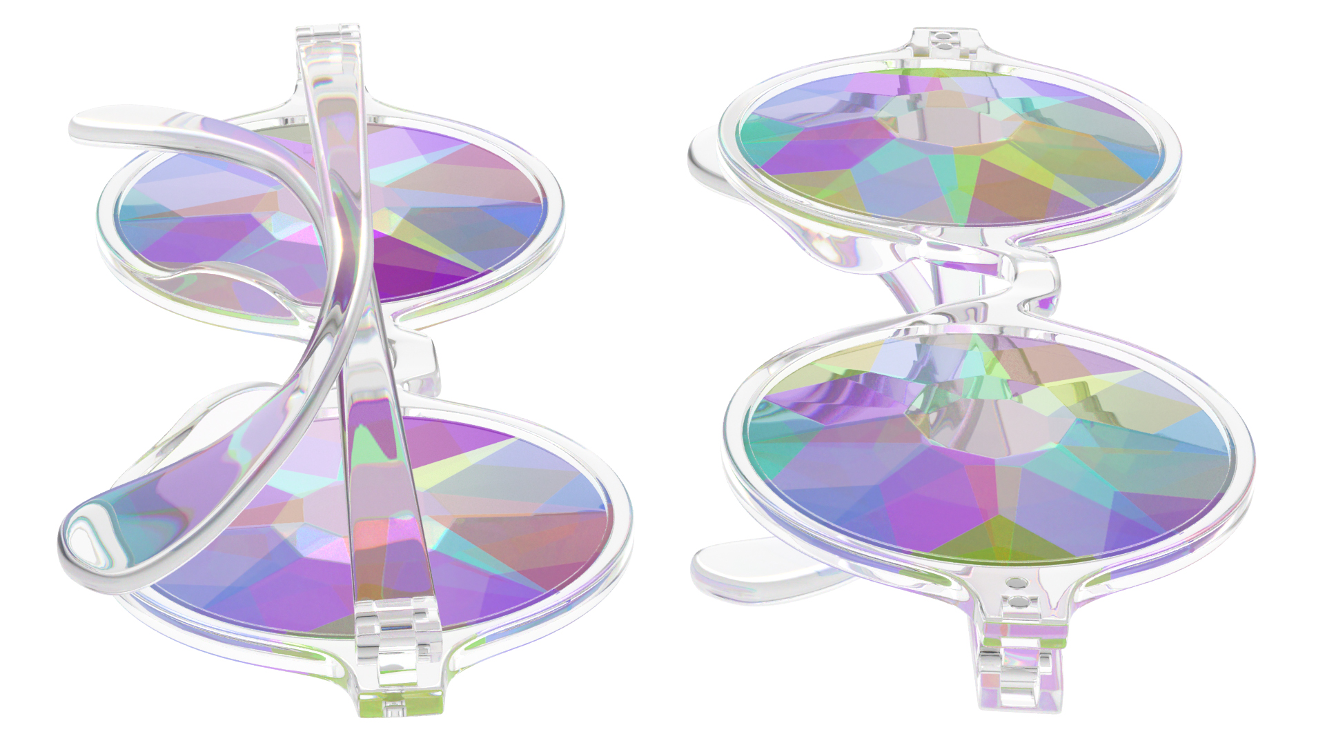 3D Kaleidoscope Crystal Glasses model