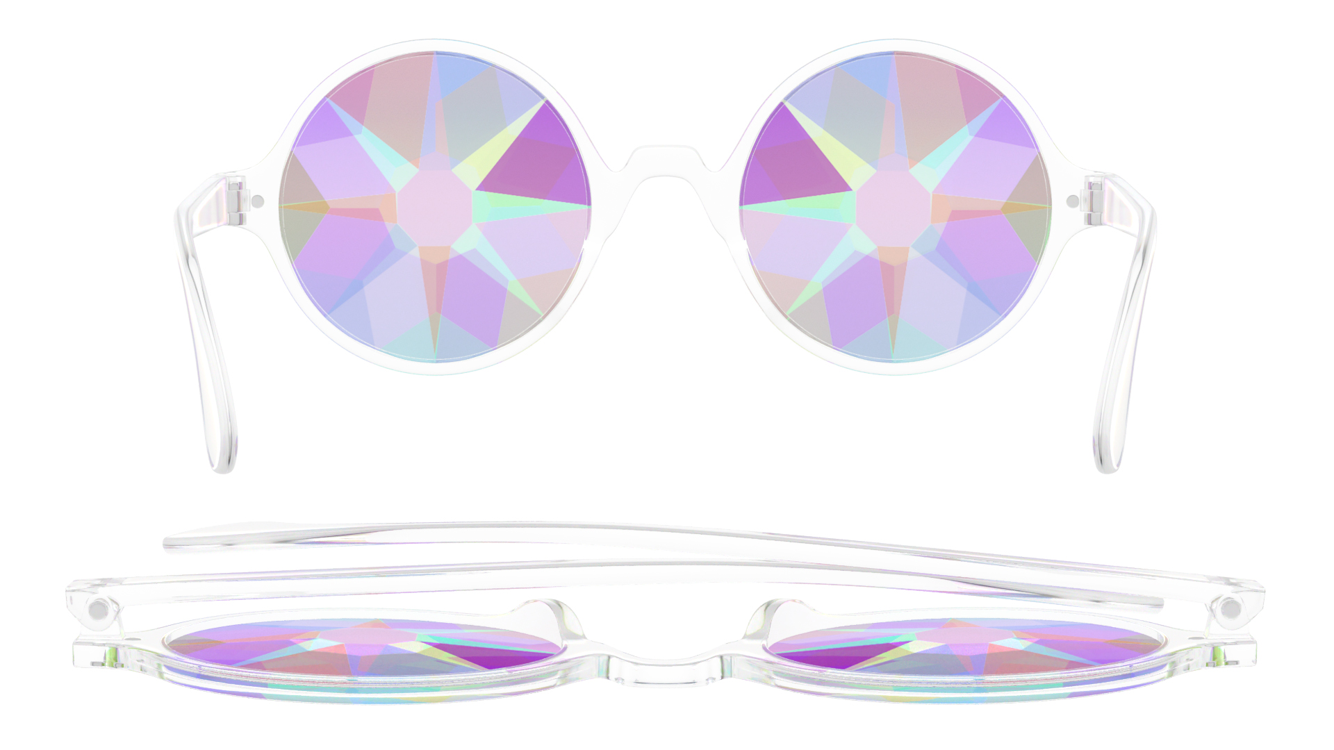 3D Kaleidoscope Crystal Glasses model