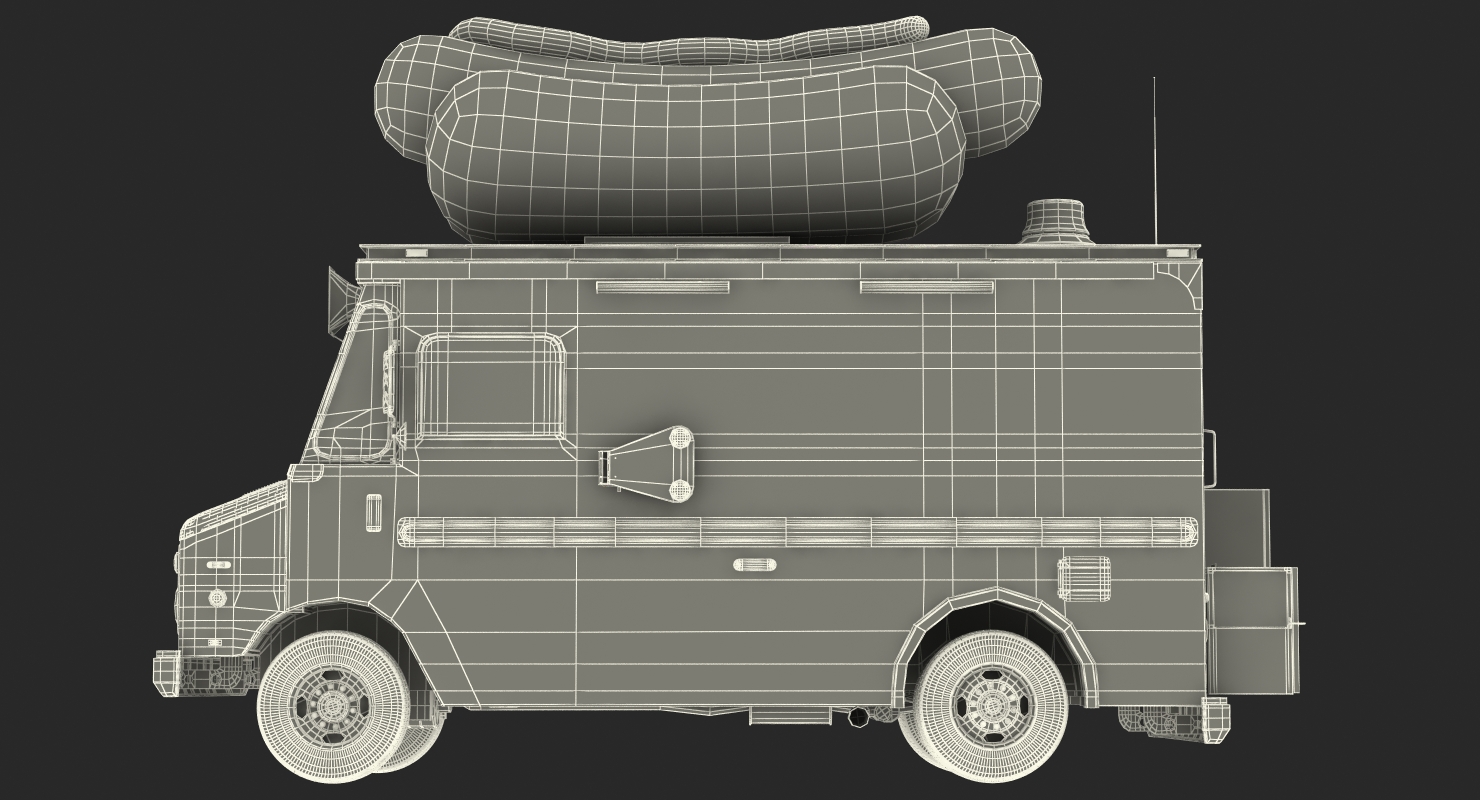 3D model Hot Dog Truck Rigged