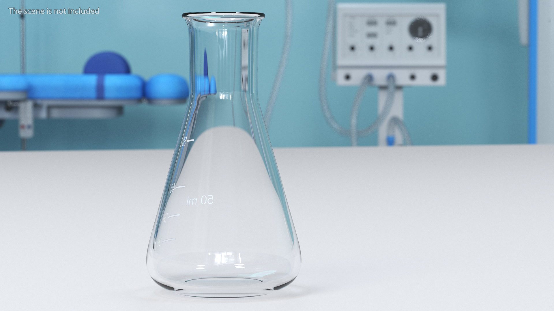 50ML Erlenmeyer Flask Empty 3D