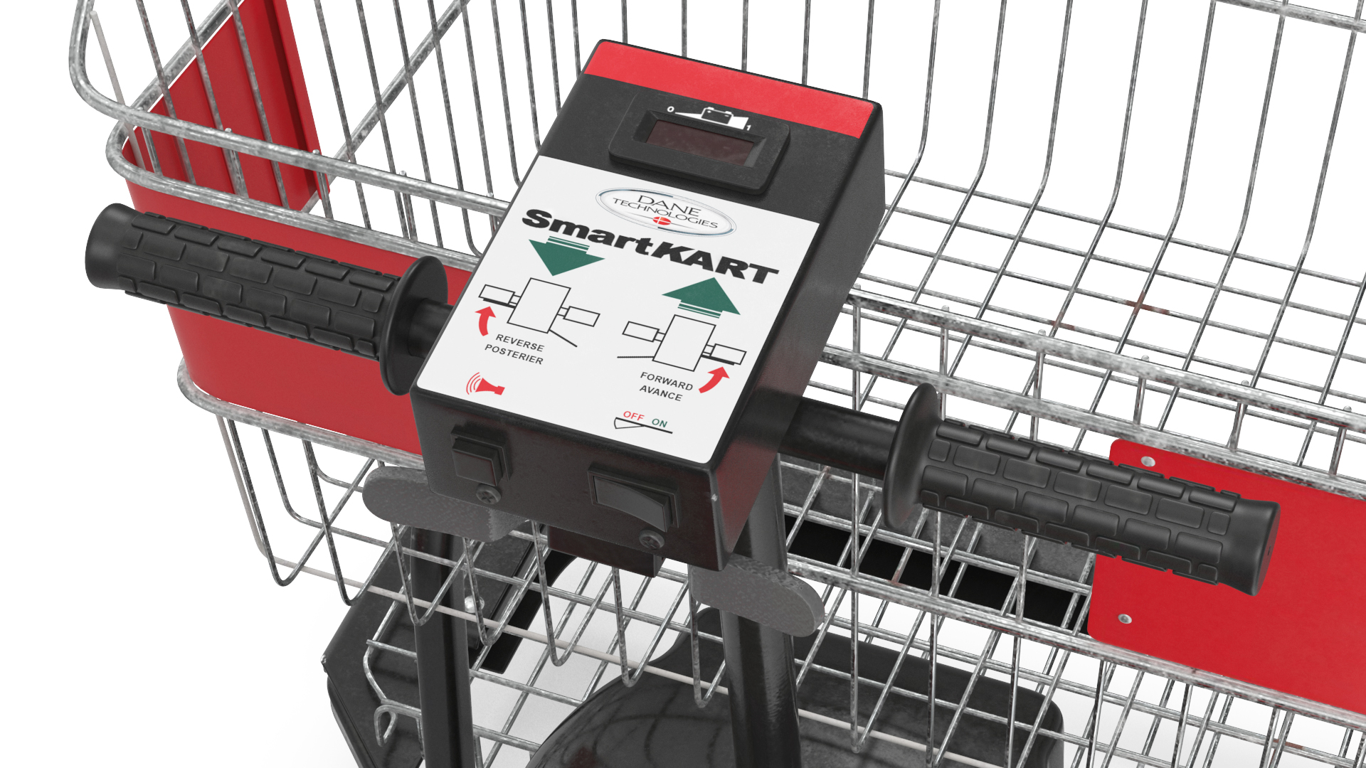 Electric Shopping Cart SmartKART Red Dirty 3D