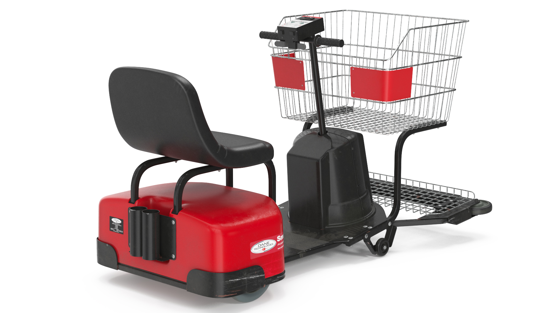 Electric Shopping Cart SmartKART Red Dirty 3D