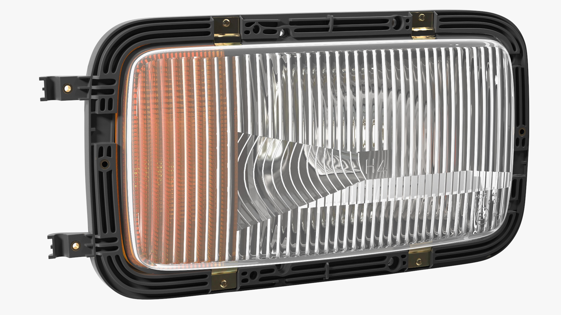 Right Rectangular Halogen H4 Truck Headlight 3D model