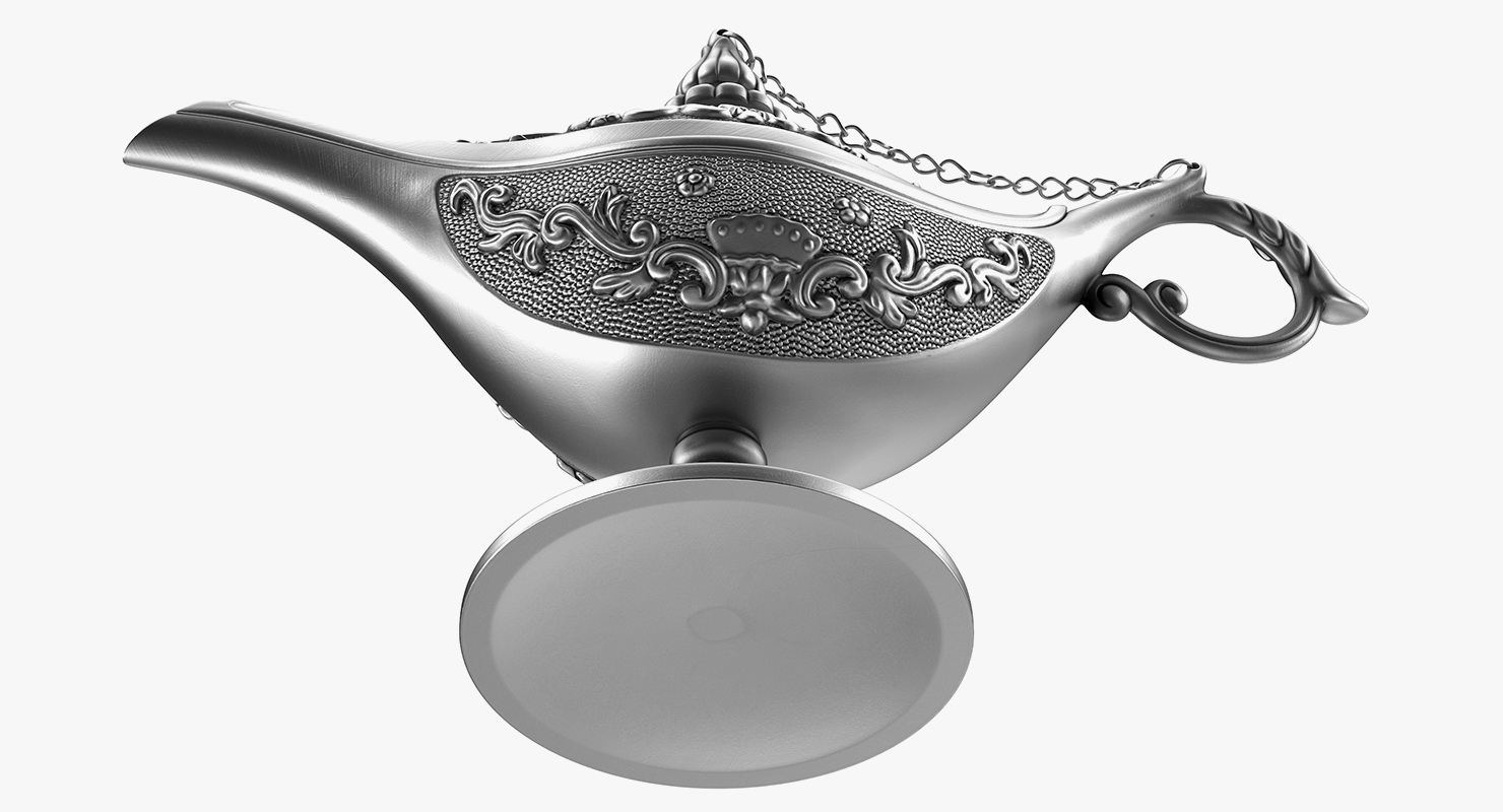 3D model Antique Silver Magic Lamp