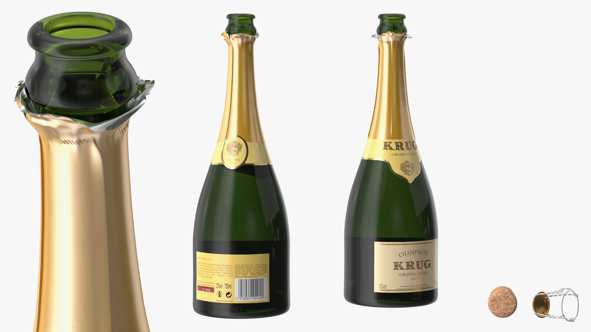 3D model Clio Trophy and Champagne