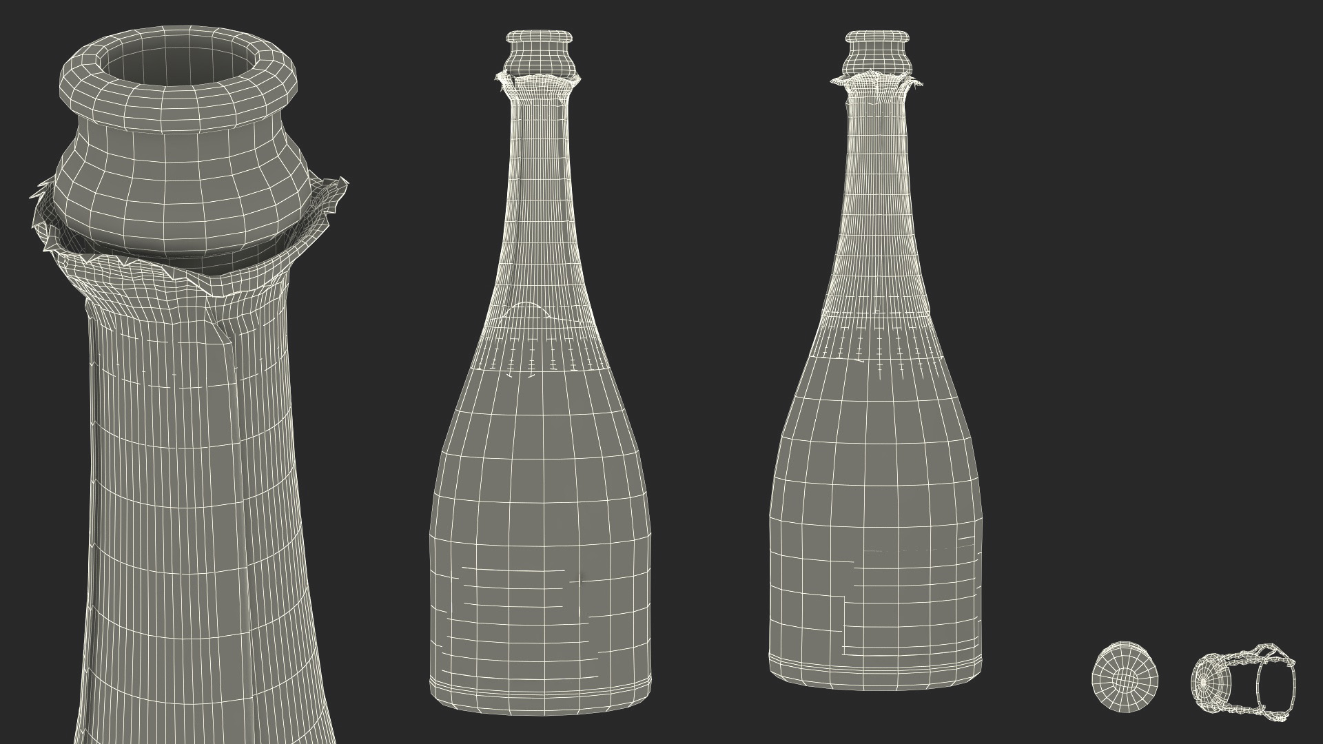 3D model Clio Trophy and Champagne