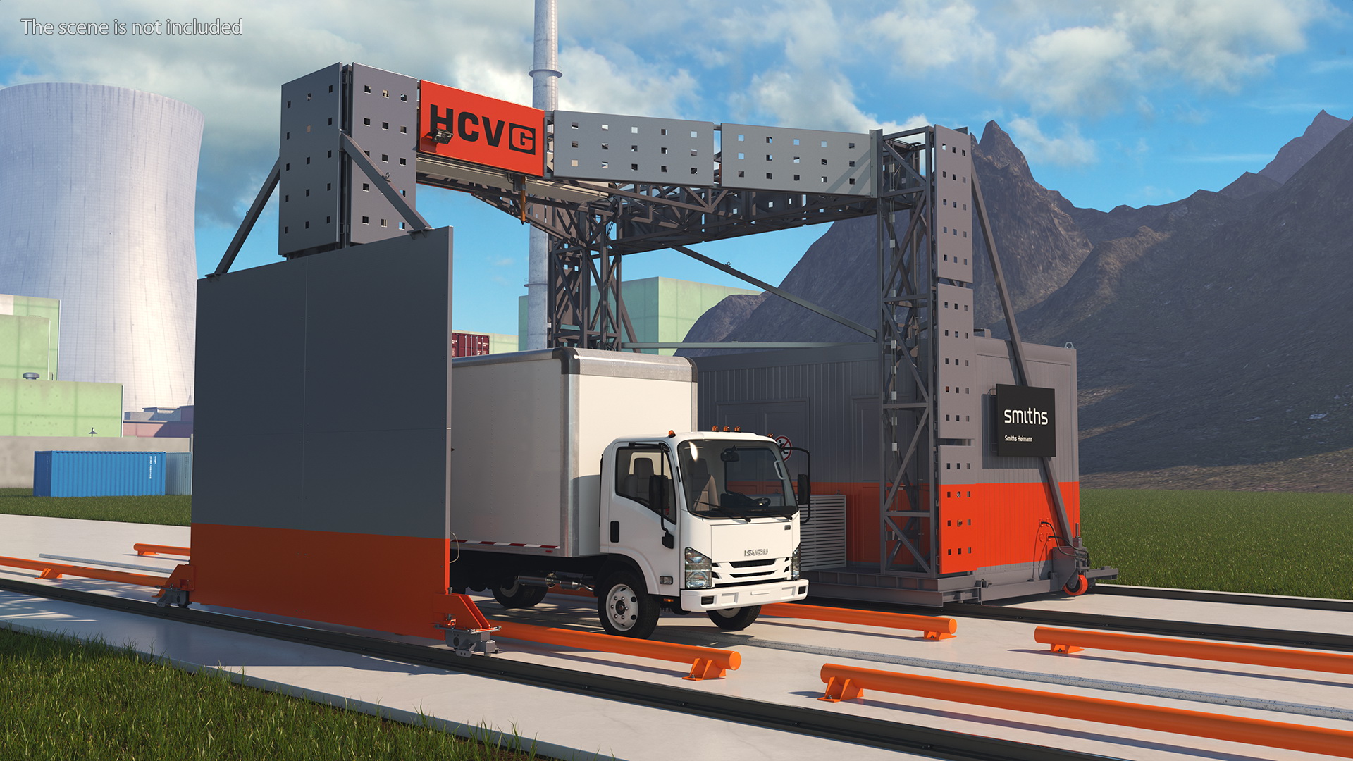 Freight Scanner HCVG with Isuzu Truck Rigged 3D model