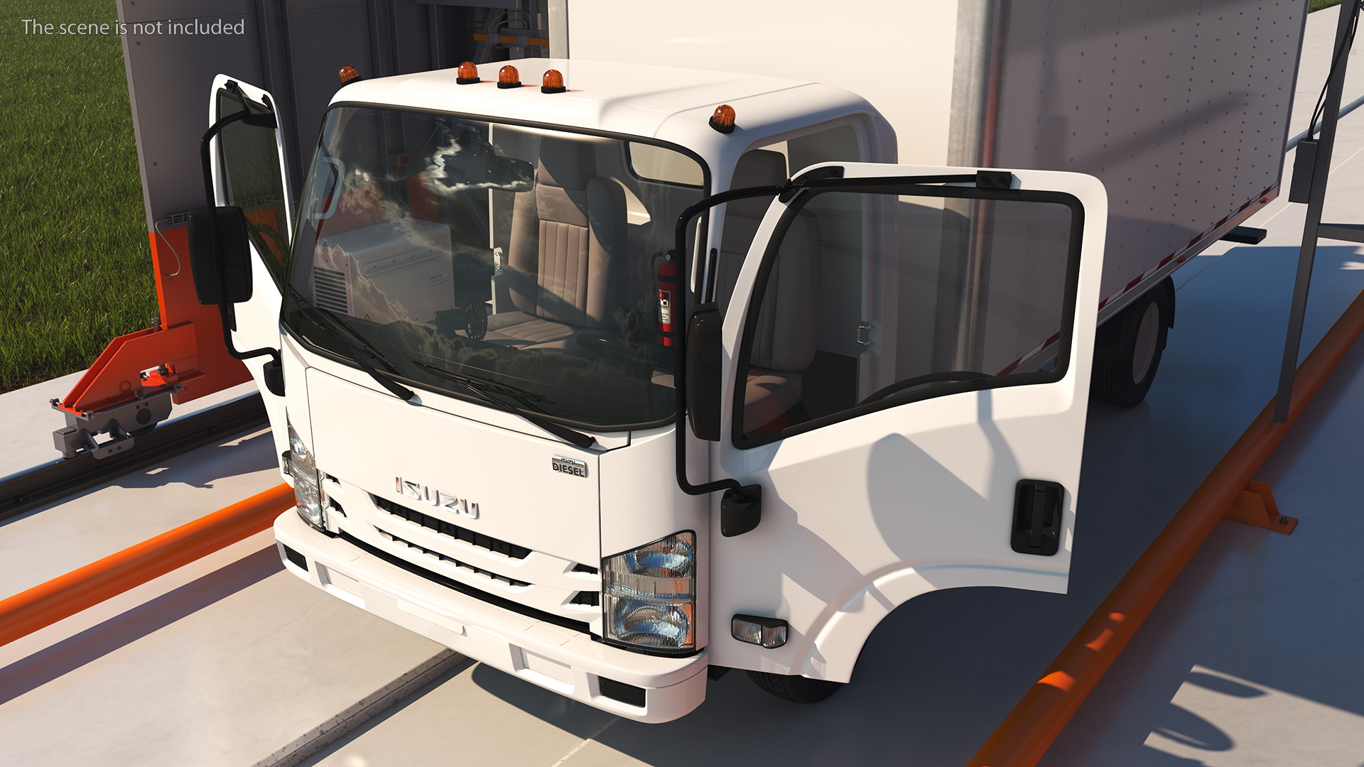 Freight Scanner HCVG with Isuzu Truck Rigged 3D model