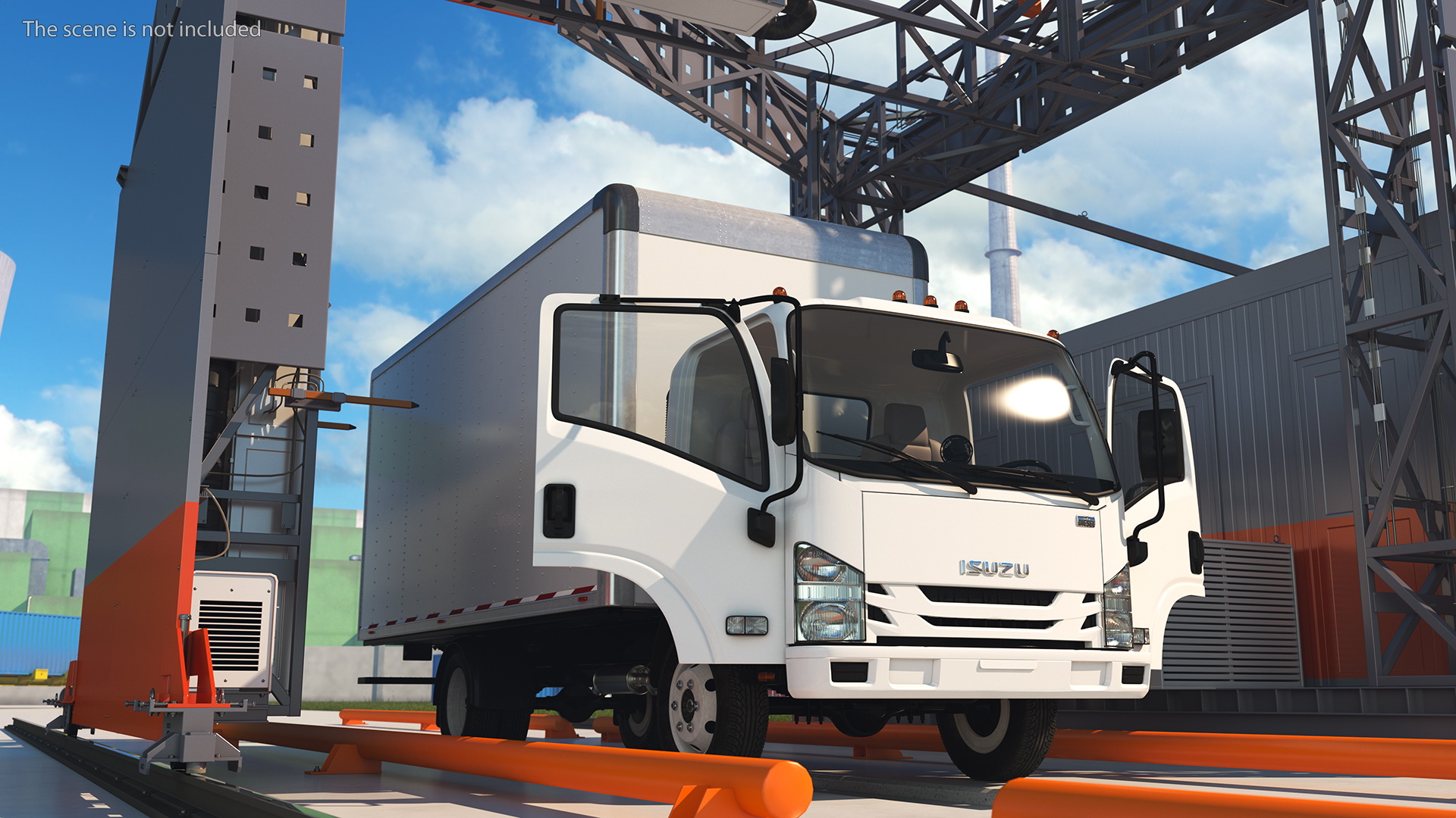 Freight Scanner HCVG with Isuzu Truck Rigged 3D model