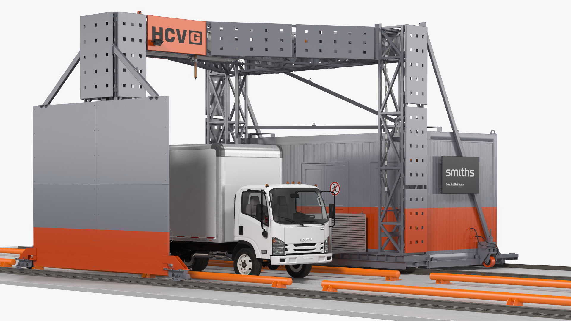 Freight Scanner HCVG with Isuzu Truck Rigged 3D model