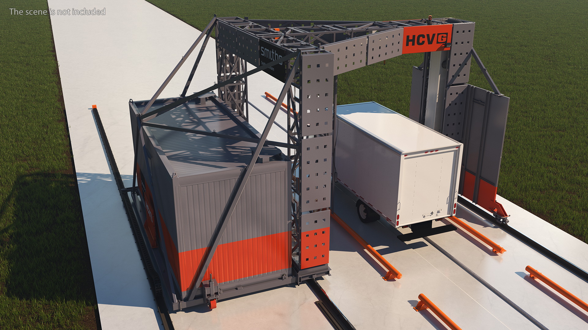 Freight Scanner HCVG with Isuzu Truck Rigged 3D model