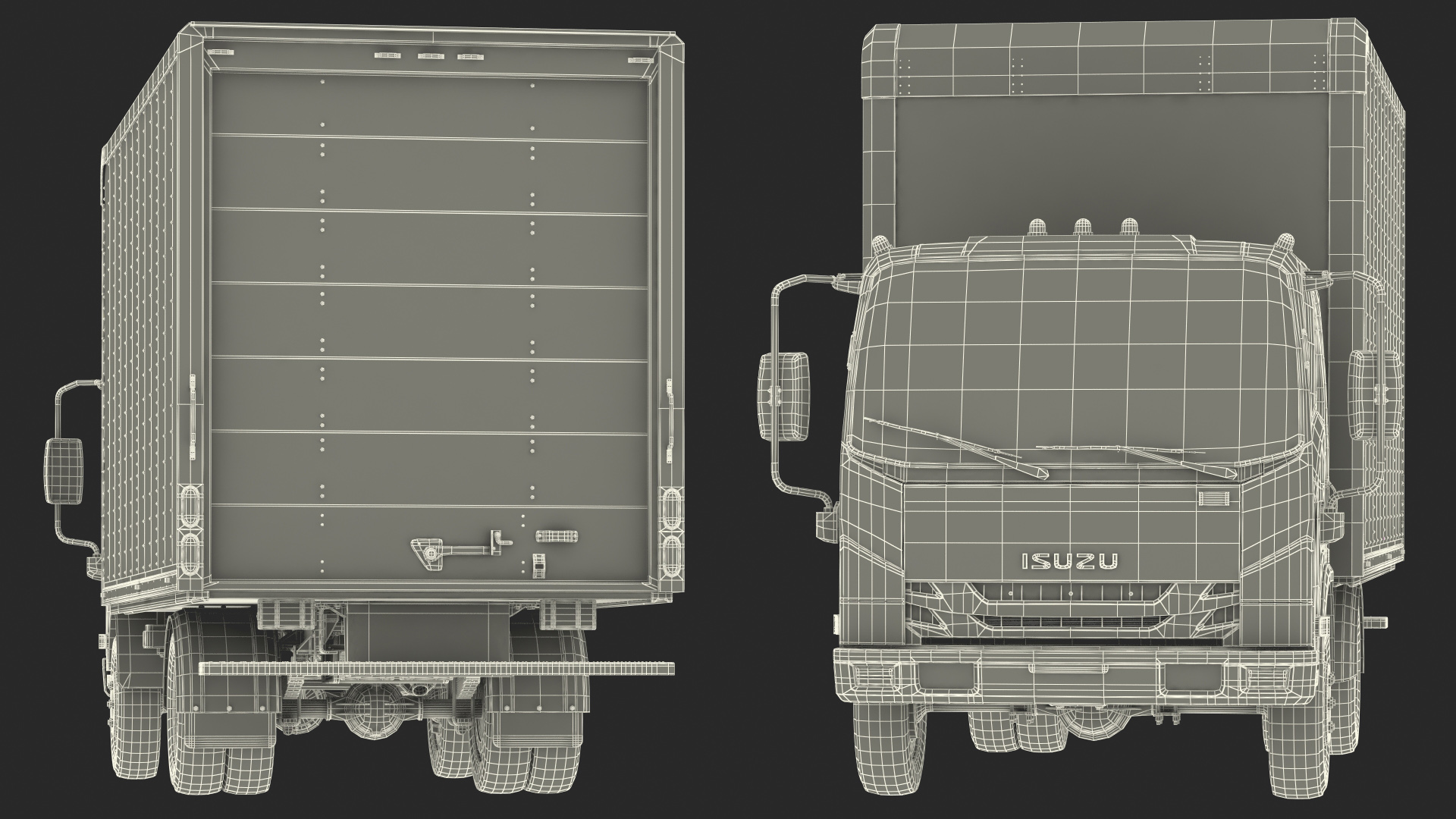 Freight Scanner HCVG with Isuzu Truck Rigged 3D model