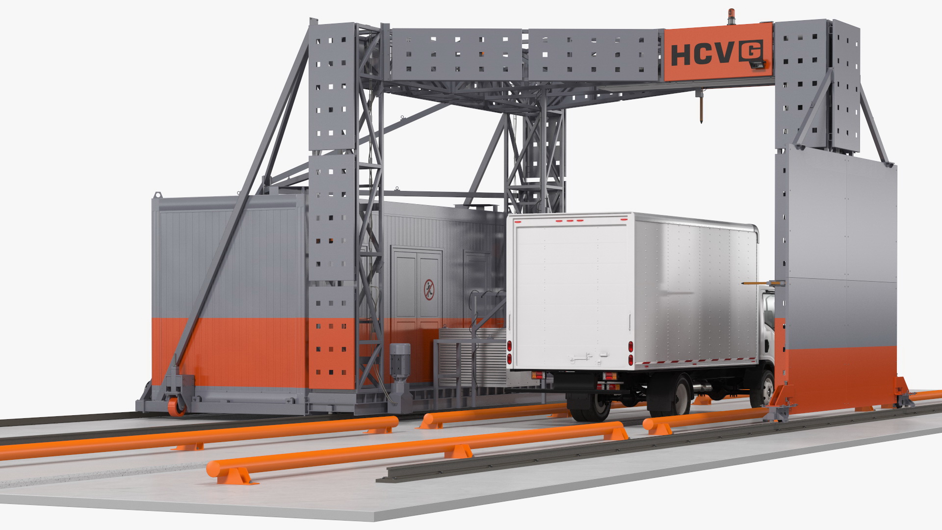 Freight Scanner HCVG with Isuzu Truck Rigged 3D model