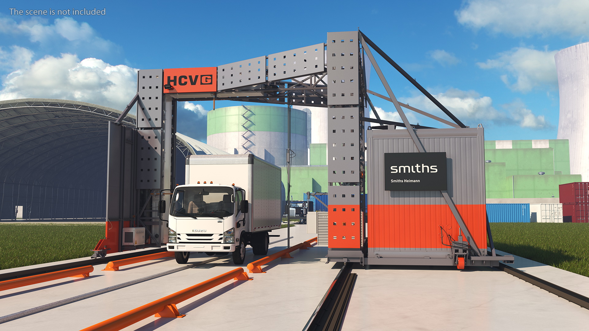 Freight Scanner HCVG with Isuzu Truck Rigged 3D model