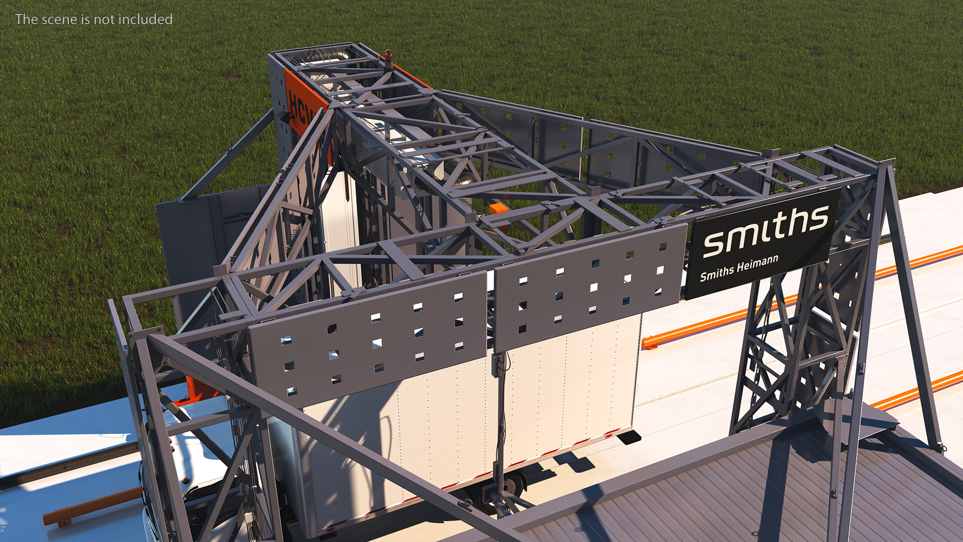 Freight Scanner HCVG with Isuzu Truck Rigged 3D model