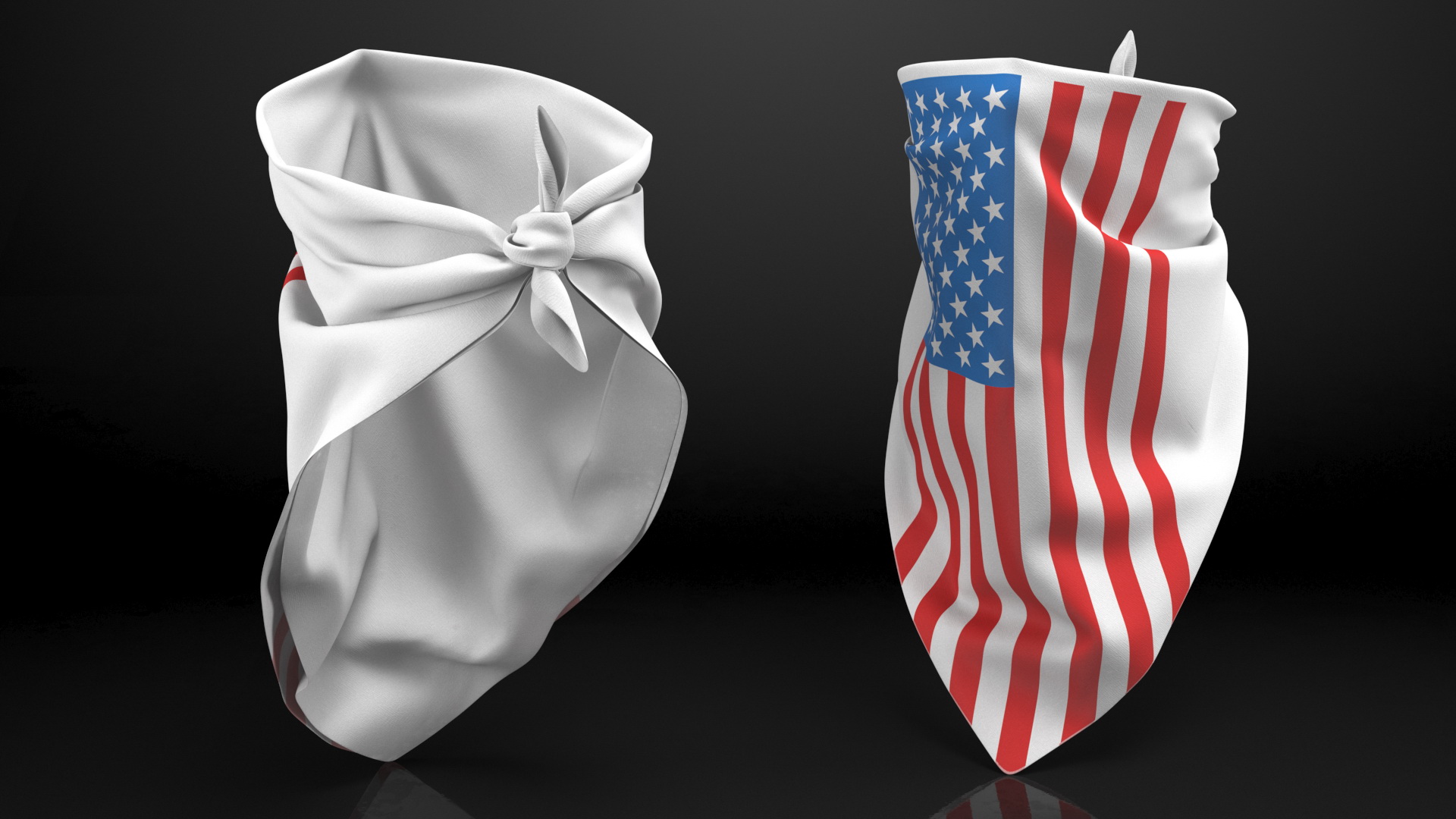 3D American Flag Bandana