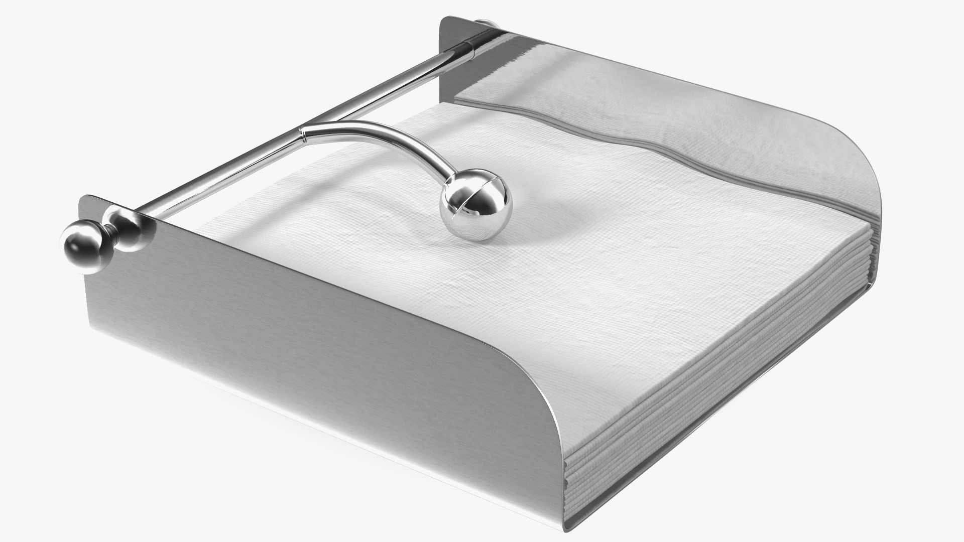 Napkin Holder Stainless Steel Full 3D model