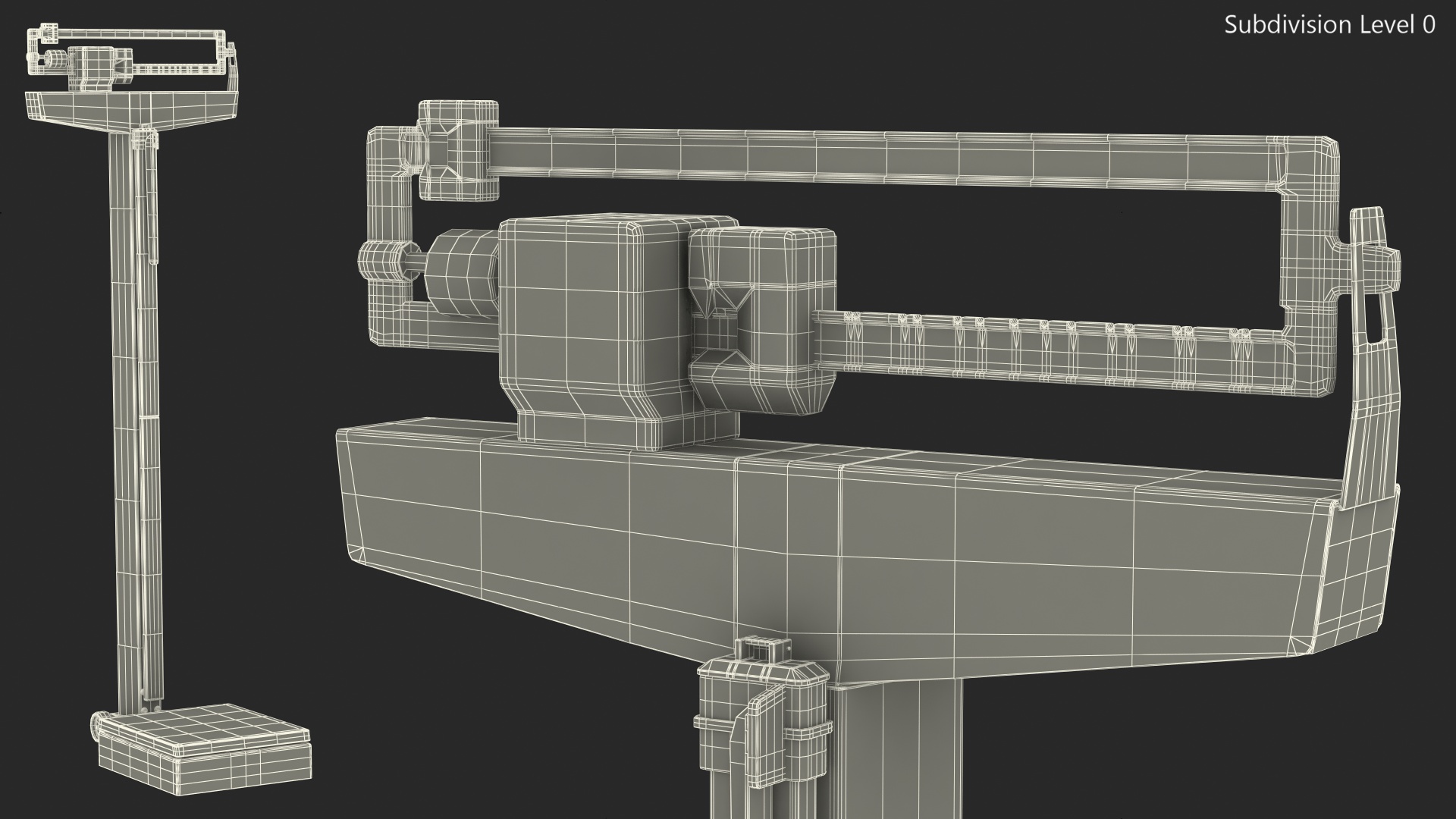 3D model Detecto Weigh Beam Scale with Height Rod