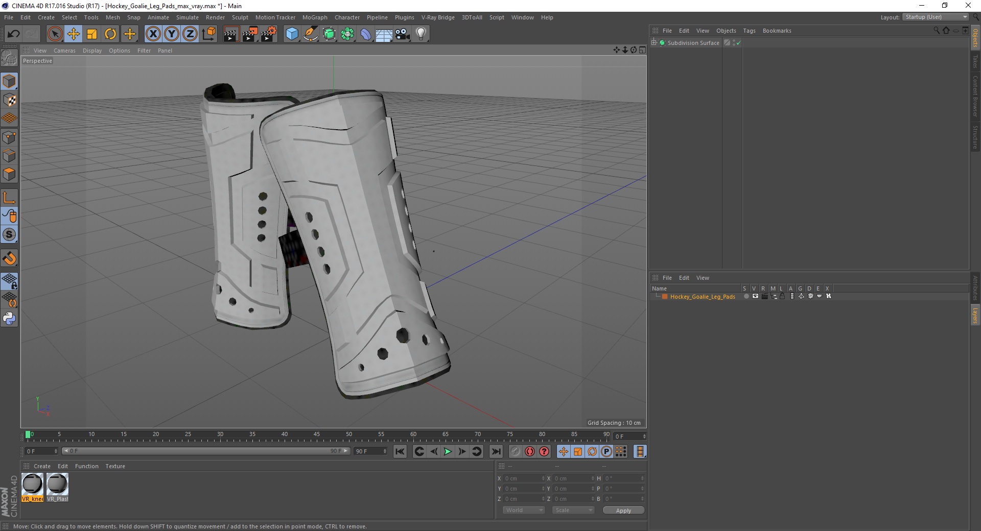 Hockey Goalie Leg Pads 3D