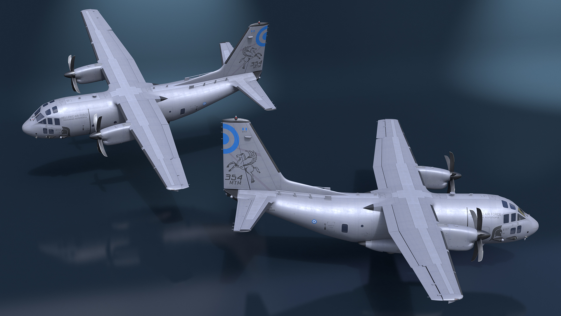 Alenia C-27J Spartan Greece Flight 3D model