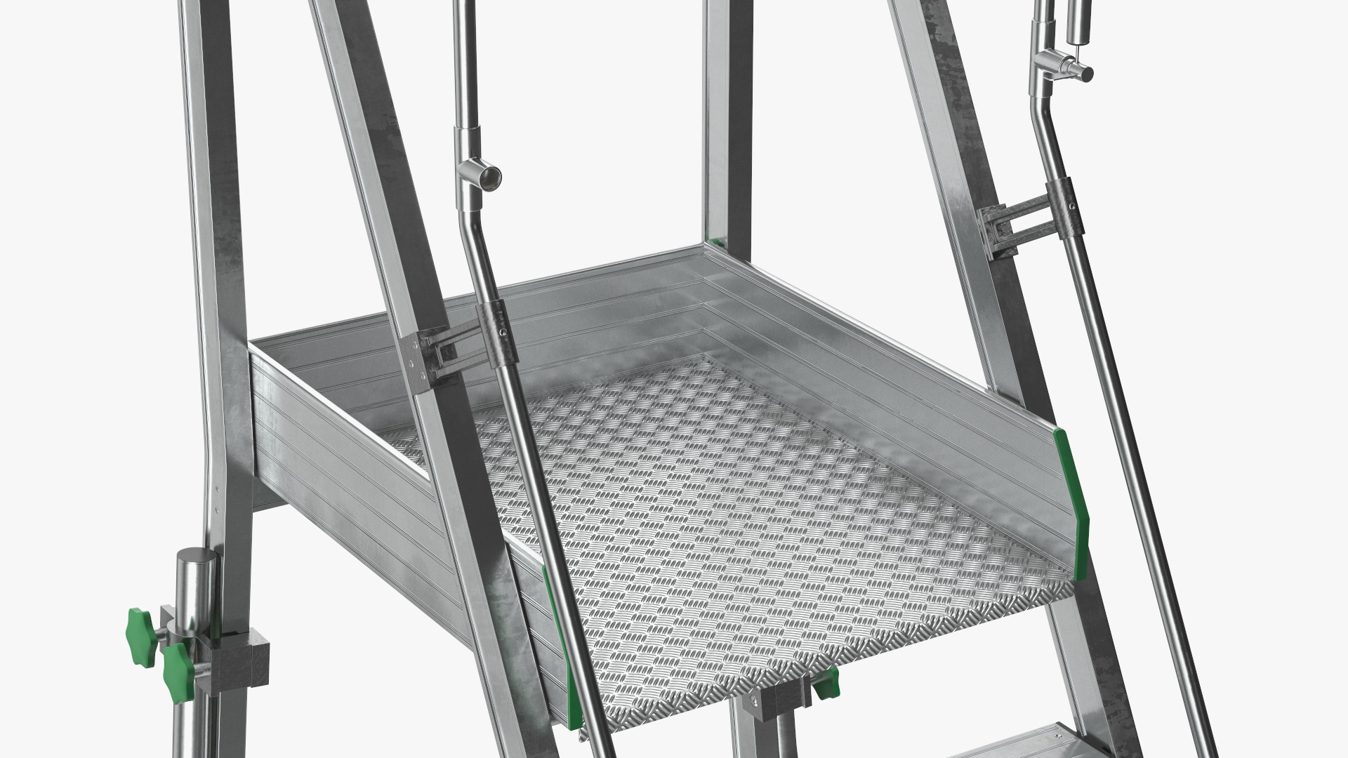 Folding Platform Ladder with Narrow Undercarriage 3D model