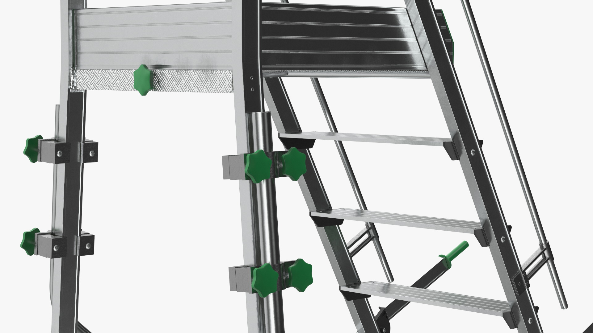 Folding Platform Ladder with Narrow Undercarriage 3D model