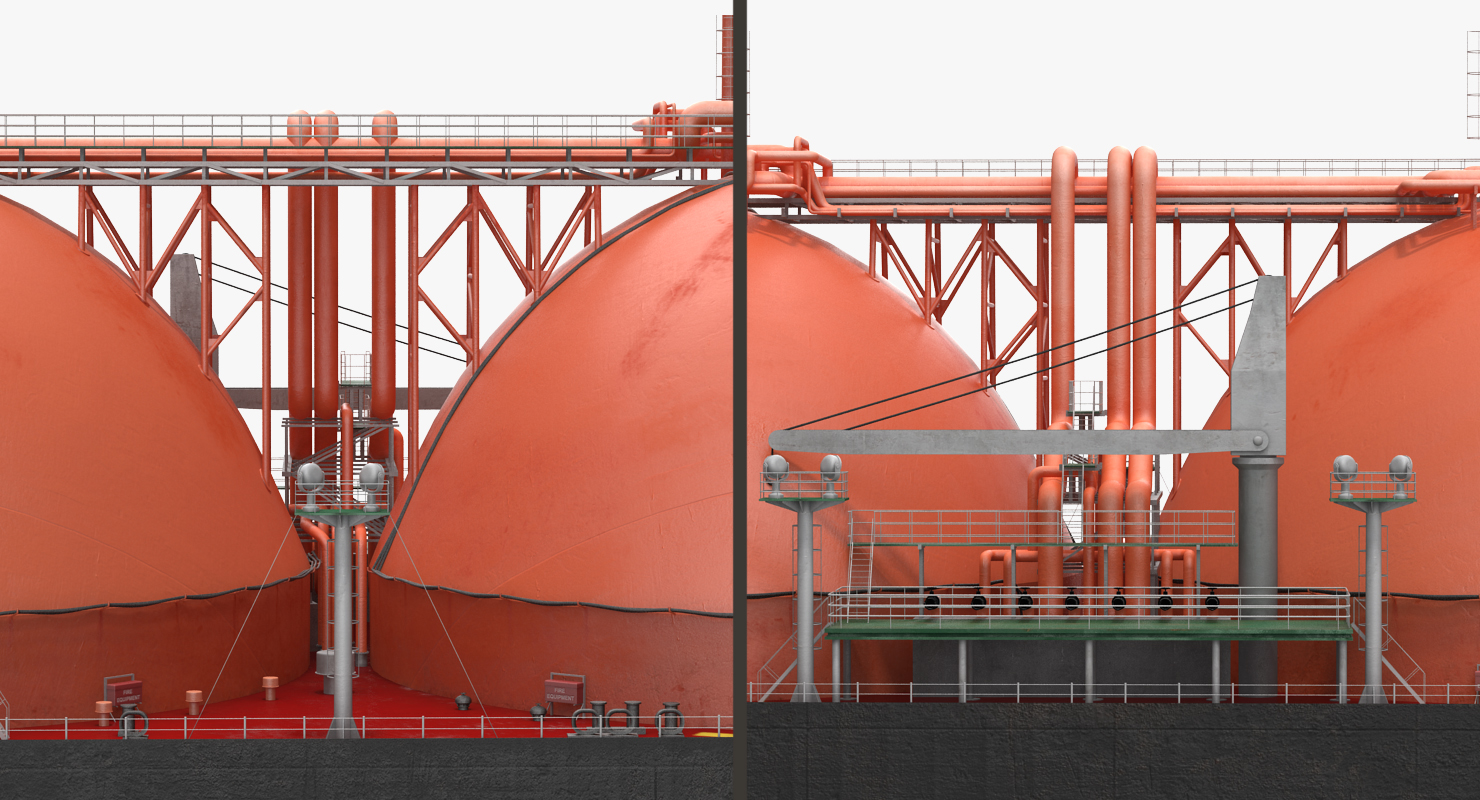 Gas Carrier Ship Generic 3D model