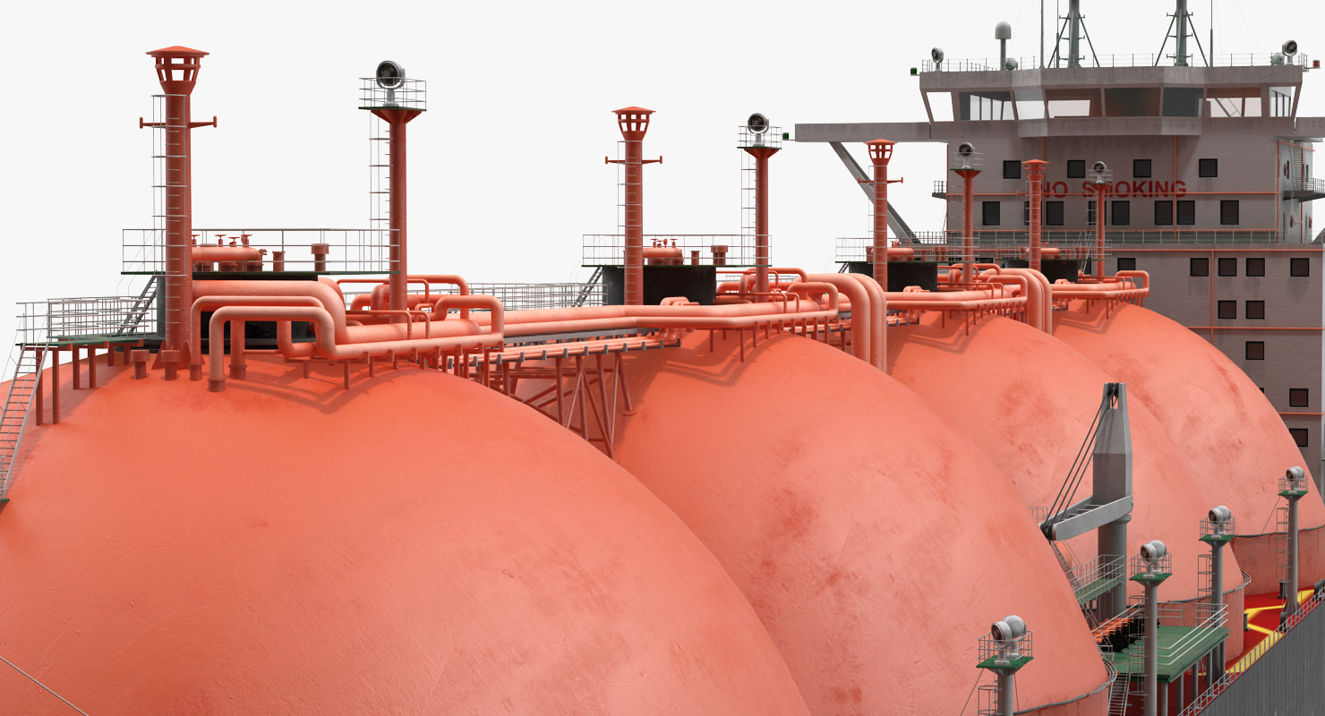 Gas Carrier Ship Generic 3D model