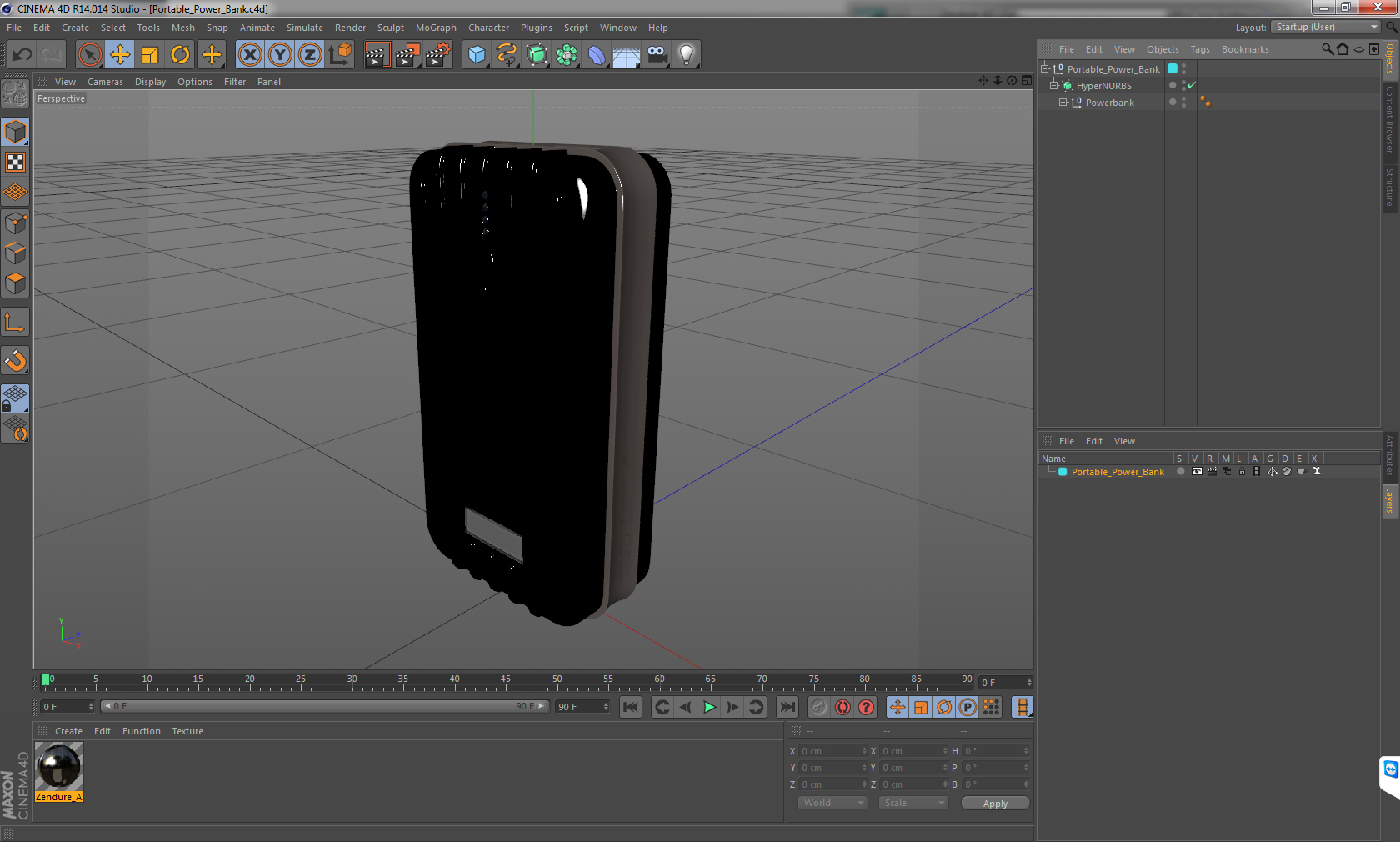 Portable Power Bank 3D model