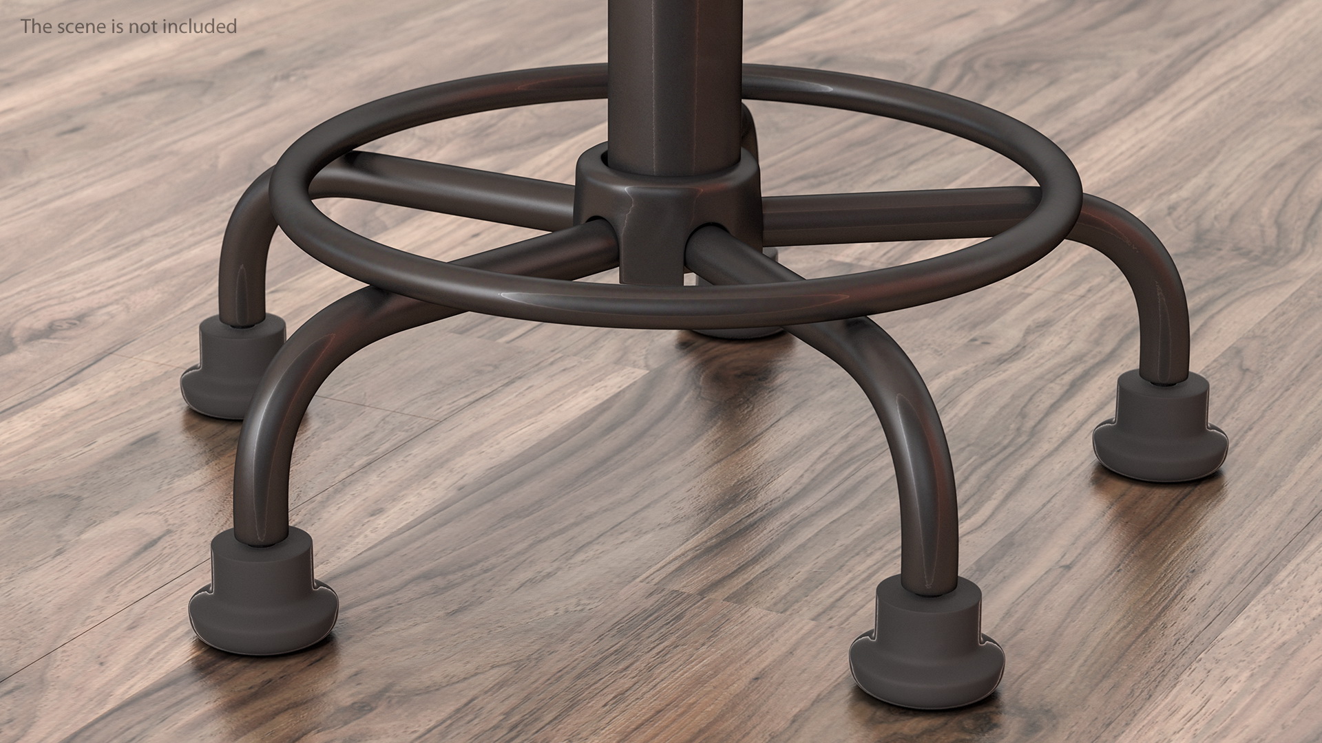 3D model Retro Wood and Metal Drafting Stool