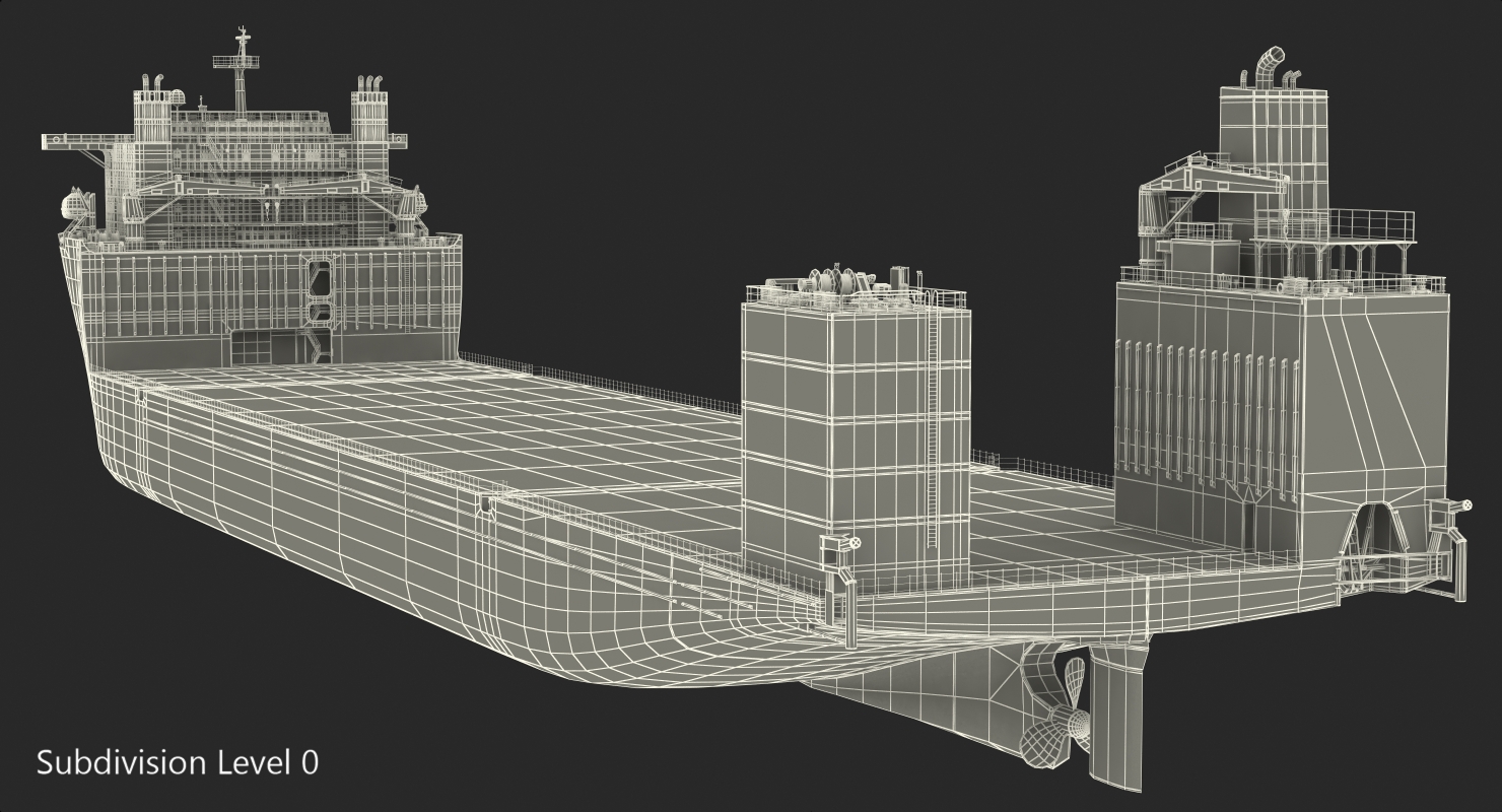 Heavy Lift Vessel Rigged 3D model