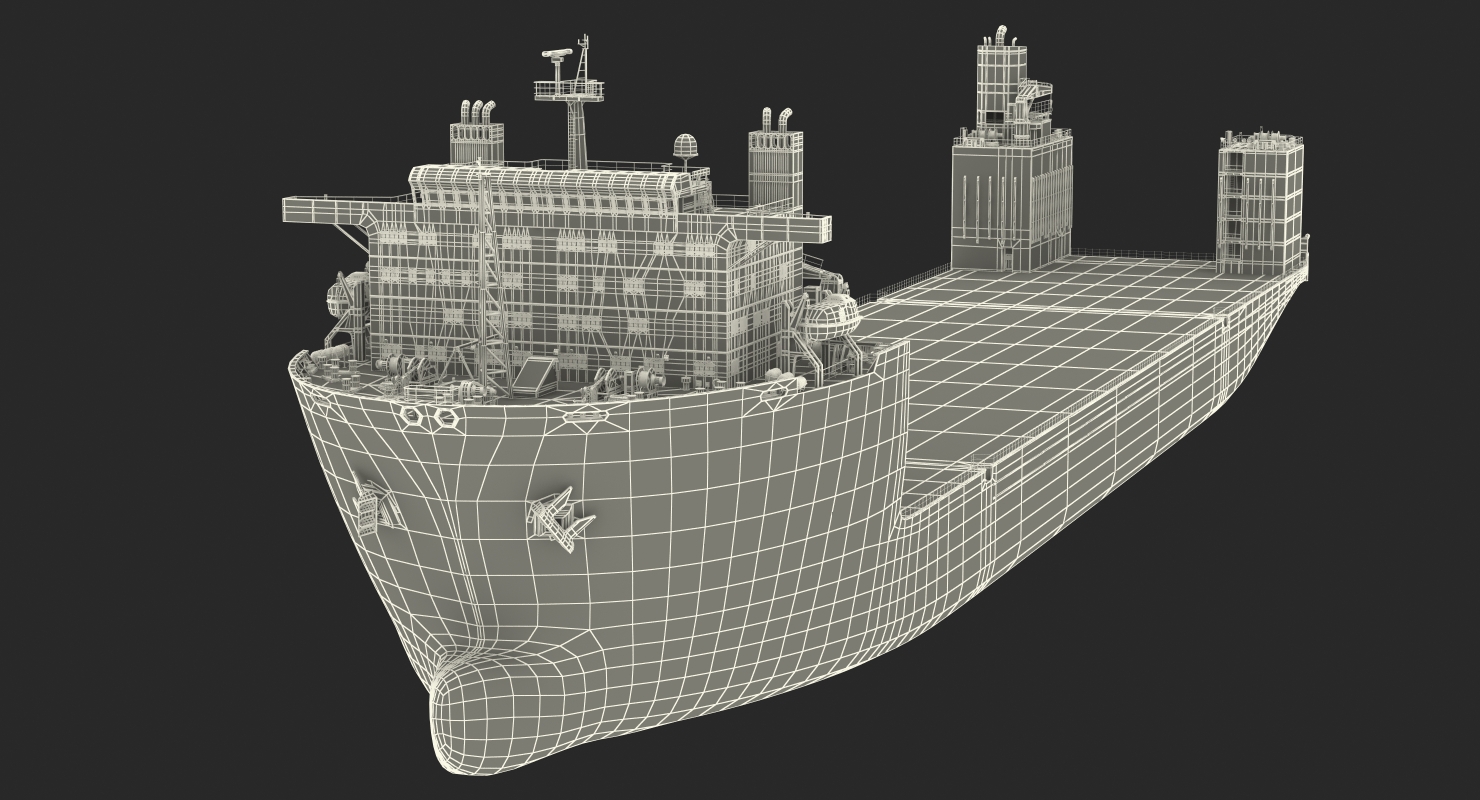 Heavy Lift Vessel Rigged 3D model