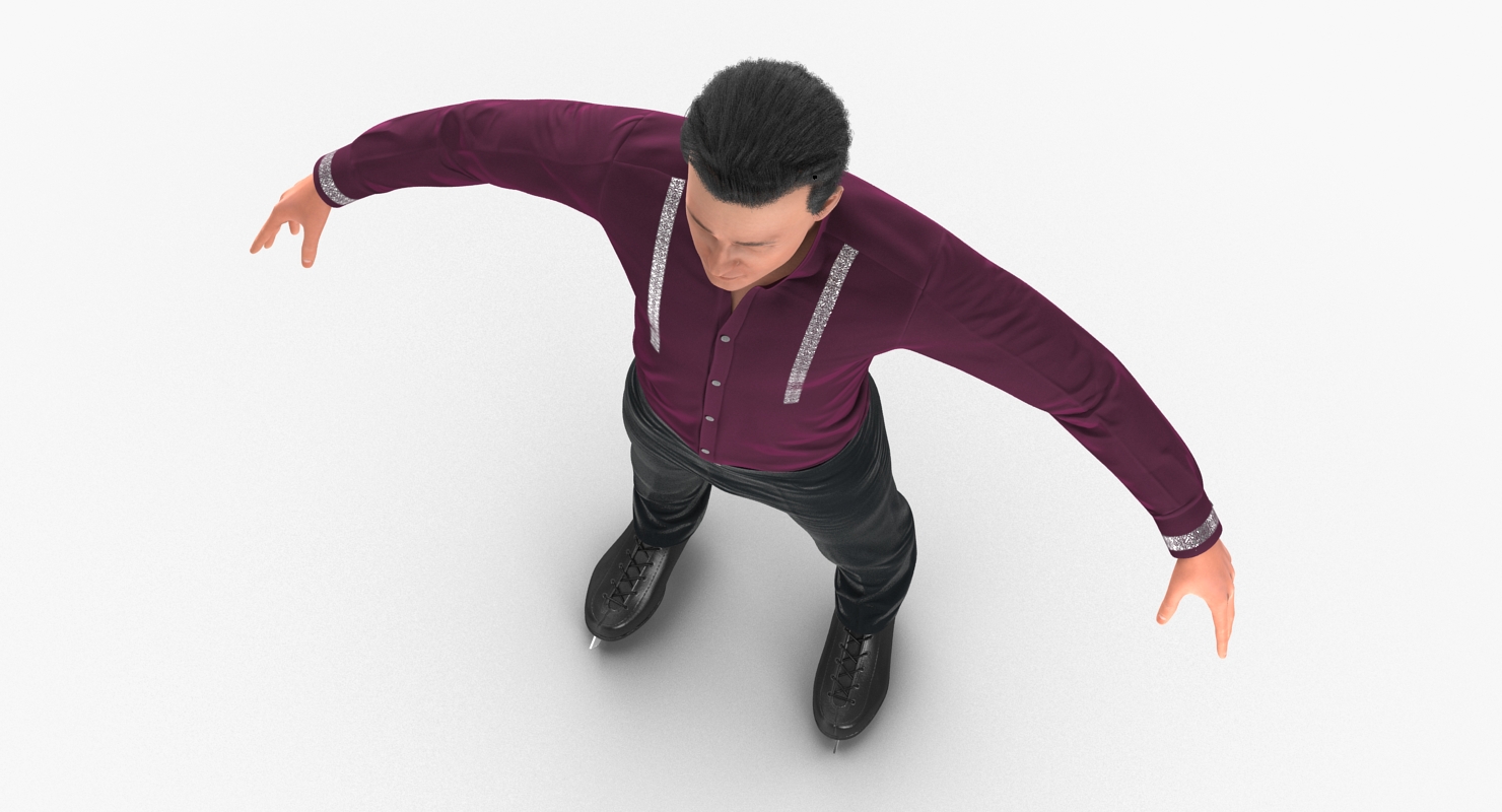 3D Male Figure Skater model