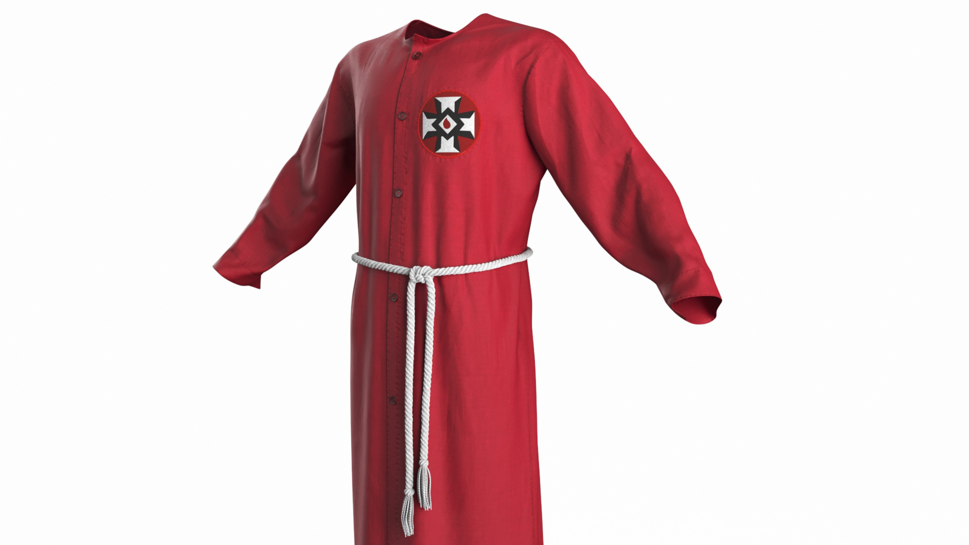 3D Red Long Robe Ku Klux Klan