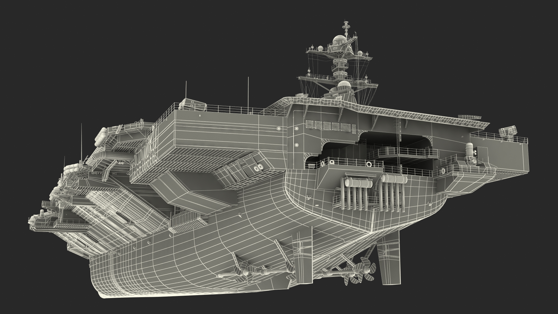 USS Gerald Ford CVN 78 Rigged 3D model