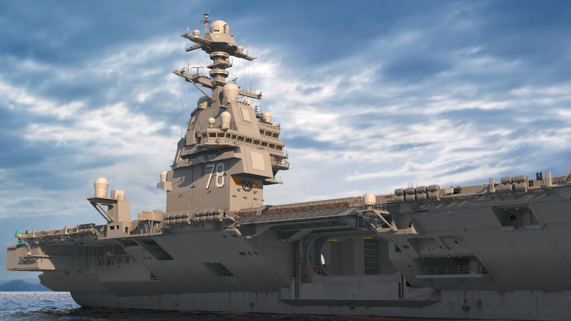 USS Gerald Ford CVN 78 Rigged 3D model