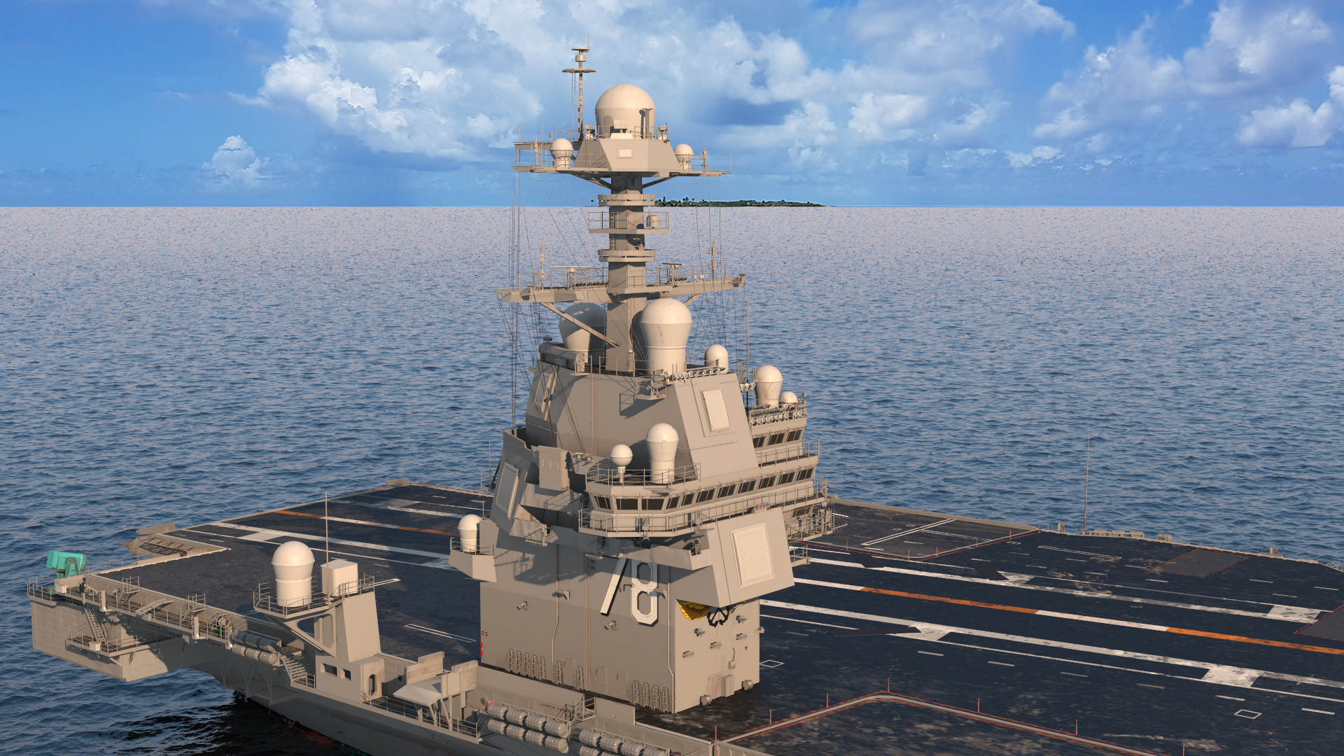 USS Gerald Ford CVN 78 Rigged 3D model