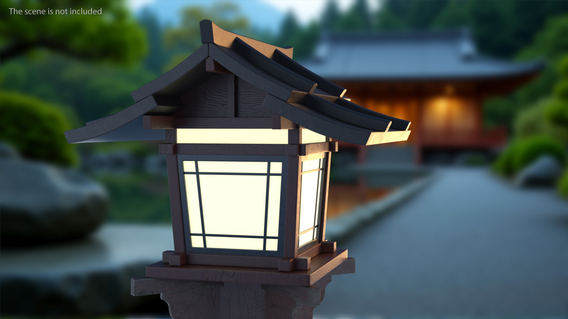 3D Small Japanese Street Lamp