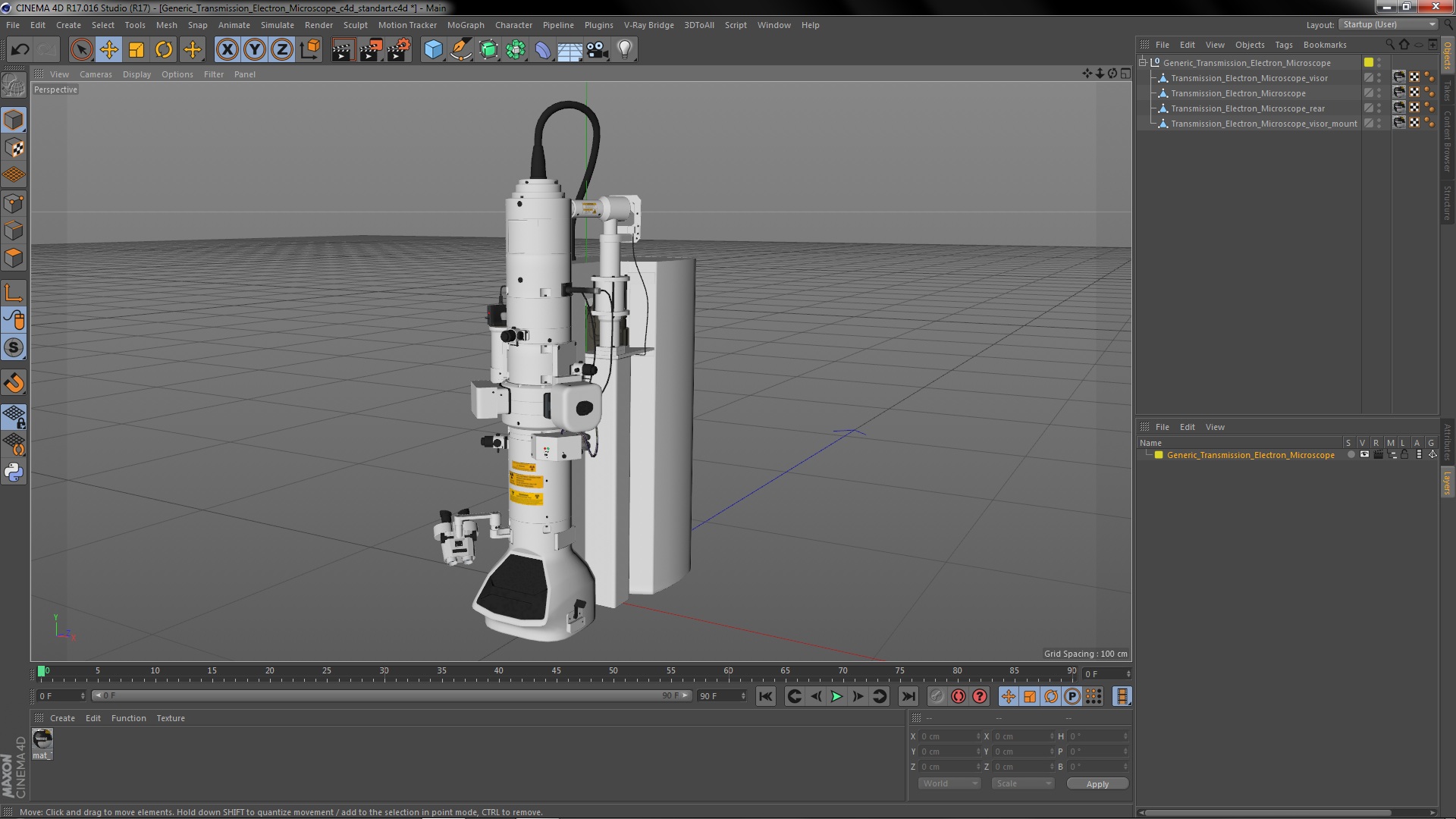 3D model Generic Transmission Electron Microscope