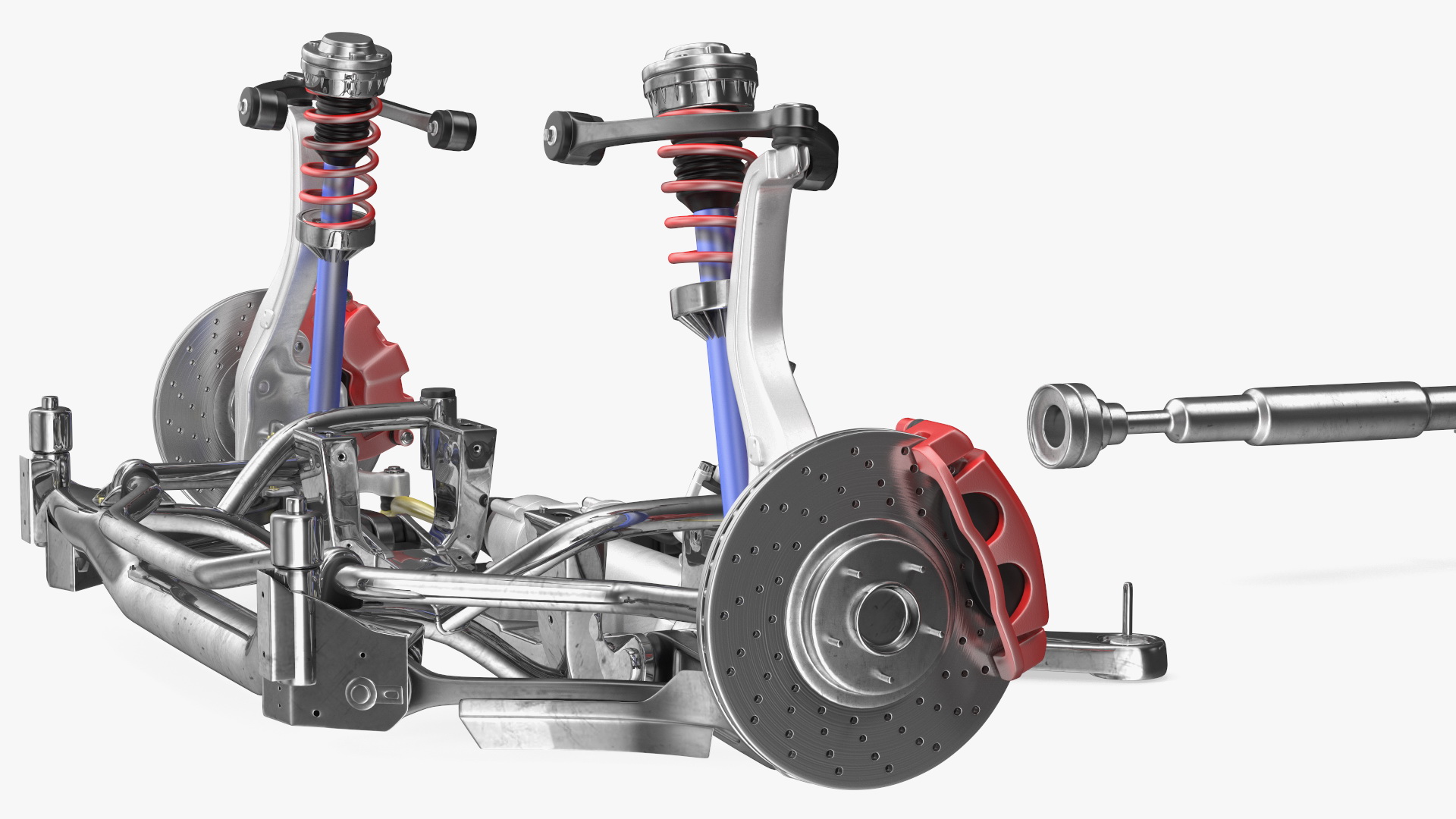 3D Car Suspension Assembly model