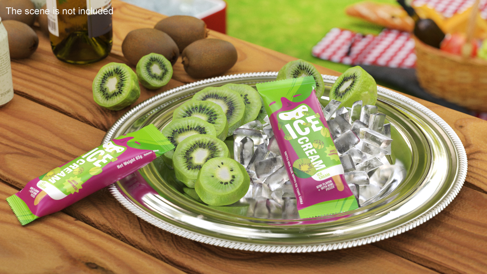 Kiwi Ice Cream Packaging 3D model